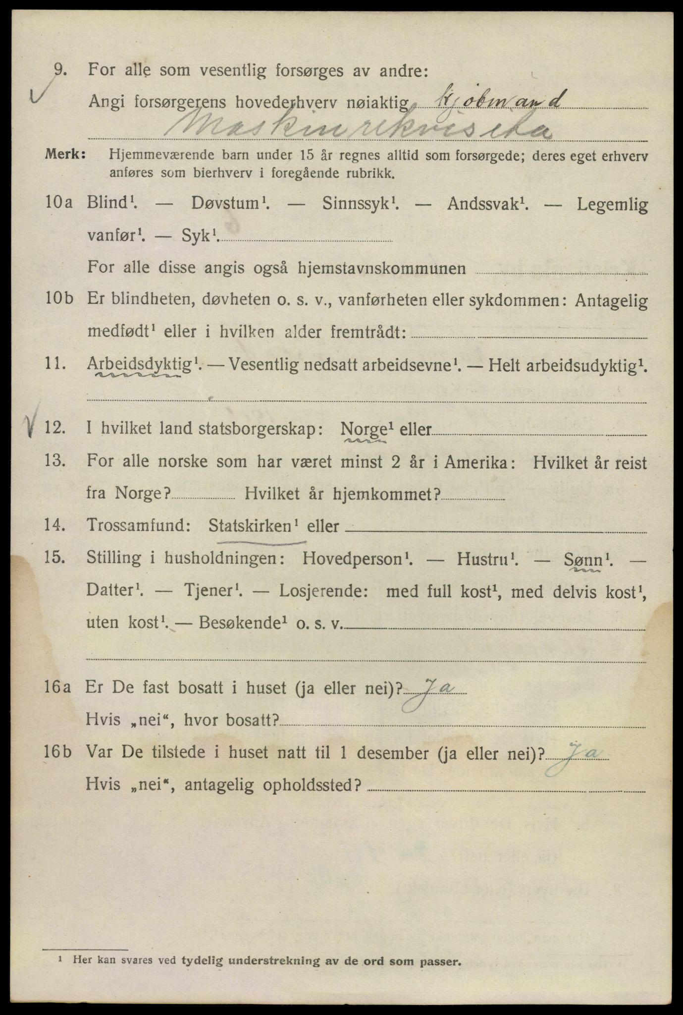 SAO, 1920 census for Kristiania, 1920, p. 208264