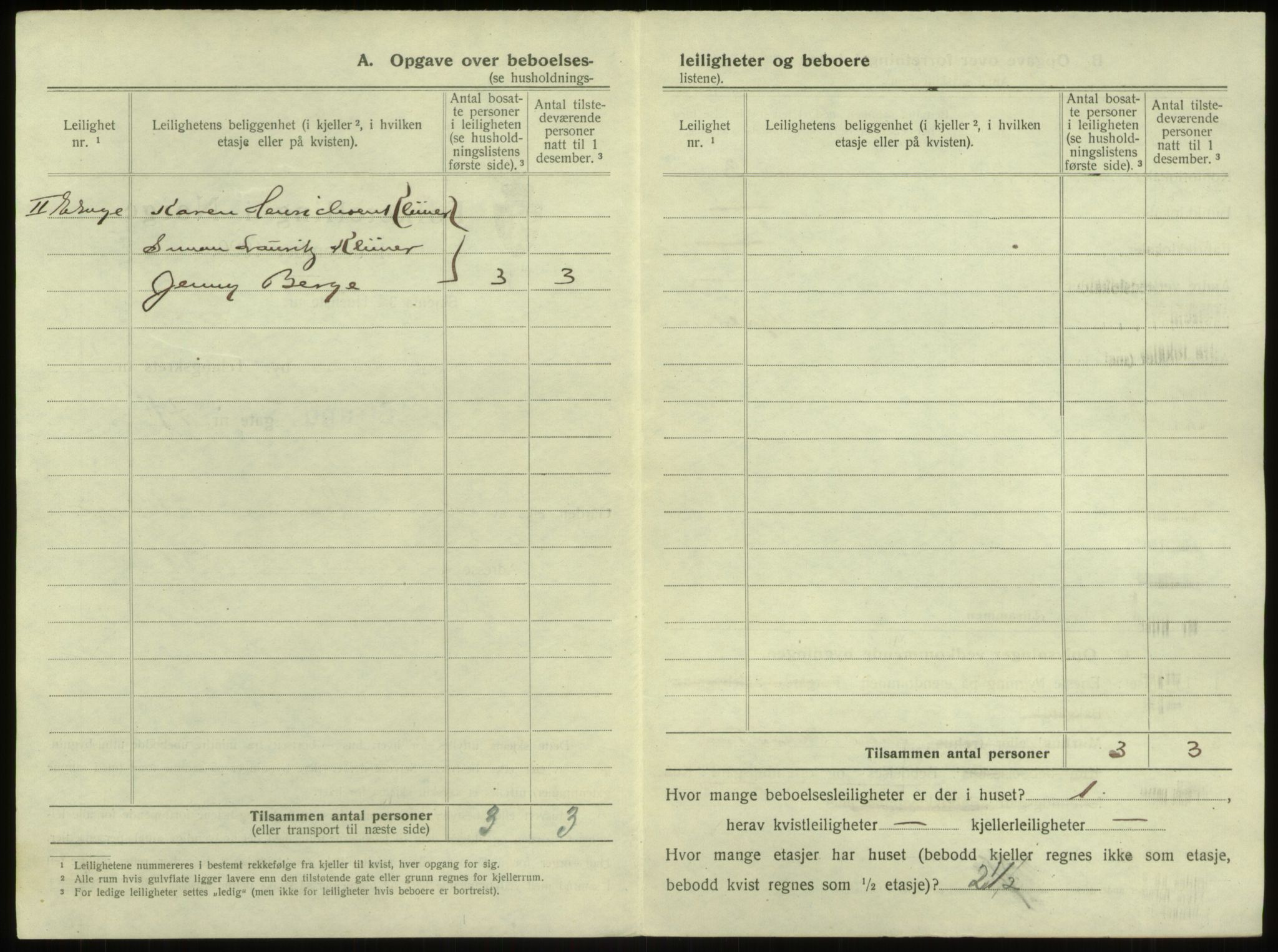 SAB, 1920 census for Bergen, 1920, p. 3839