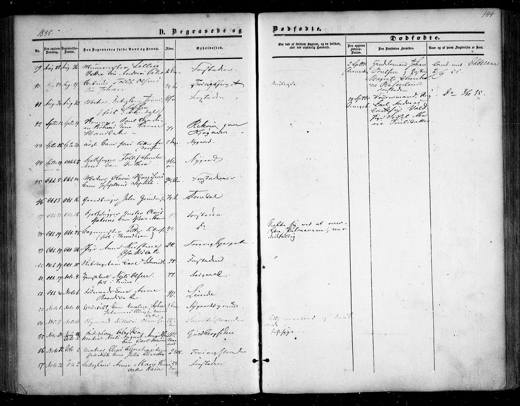 Glemmen prestekontor Kirkebøker, AV/SAO-A-10908/F/Fa/L0007: Parish register (official) no. 7, 1853-1862, p. 144