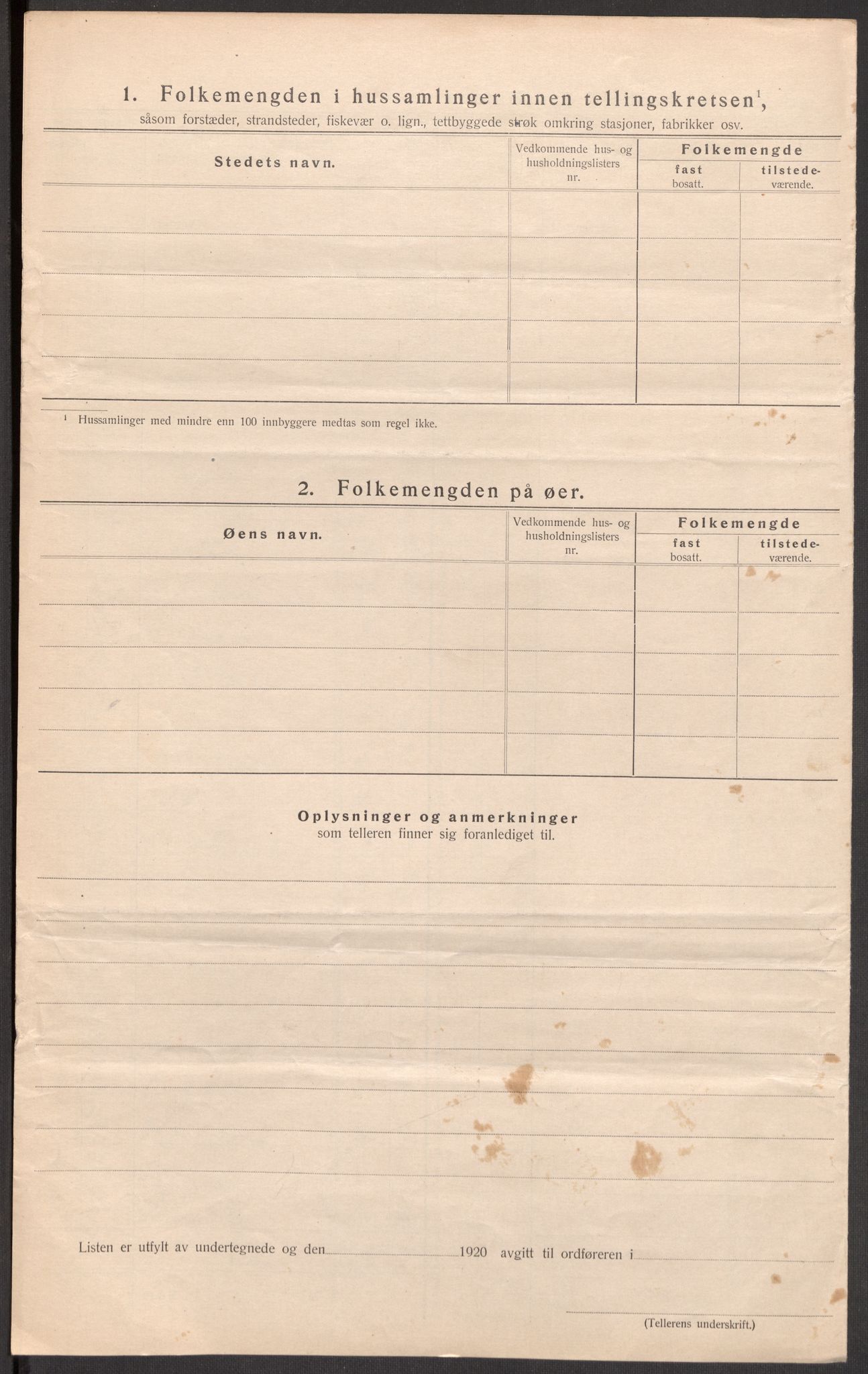 SAST, 1920 census for Årdal, 1920, p. 18