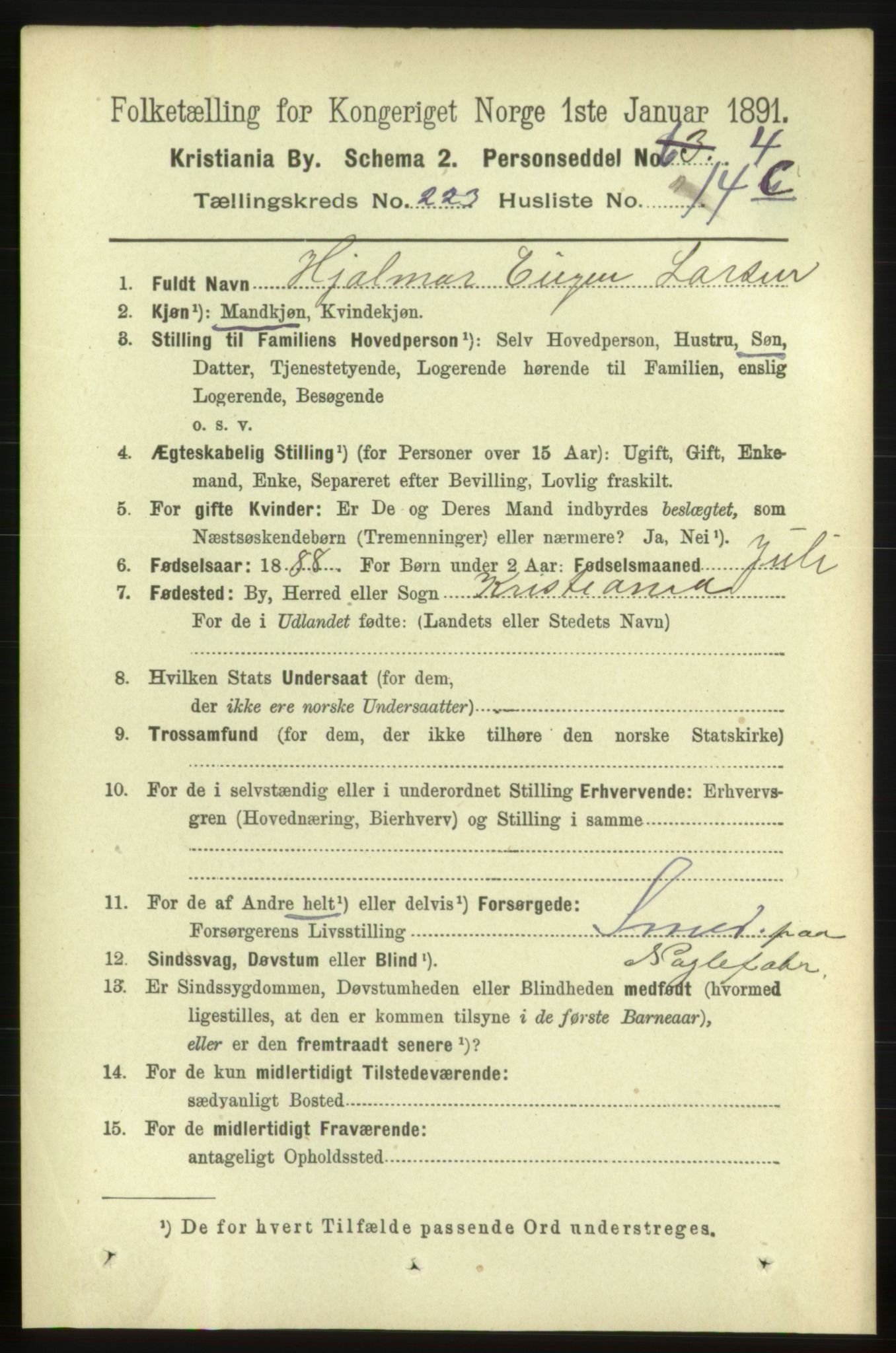 RA, 1891 census for 0301 Kristiania, 1891, p. 134629