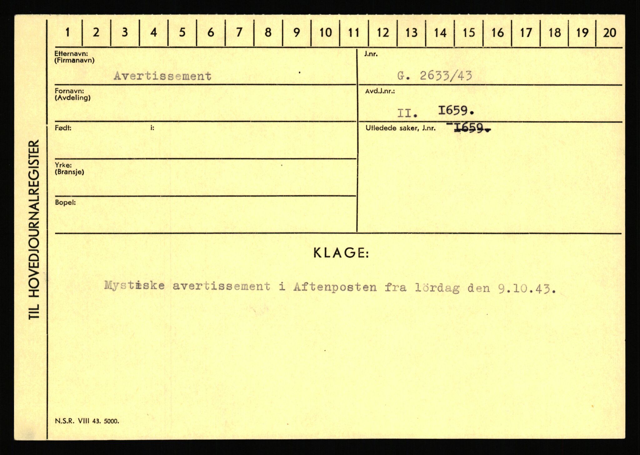 Statspolitiet - Hovedkontoret / Osloavdelingen, AV/RA-S-1329/C/Ca/L0002: Arneberg - Brand, 1943-1945, p. 809