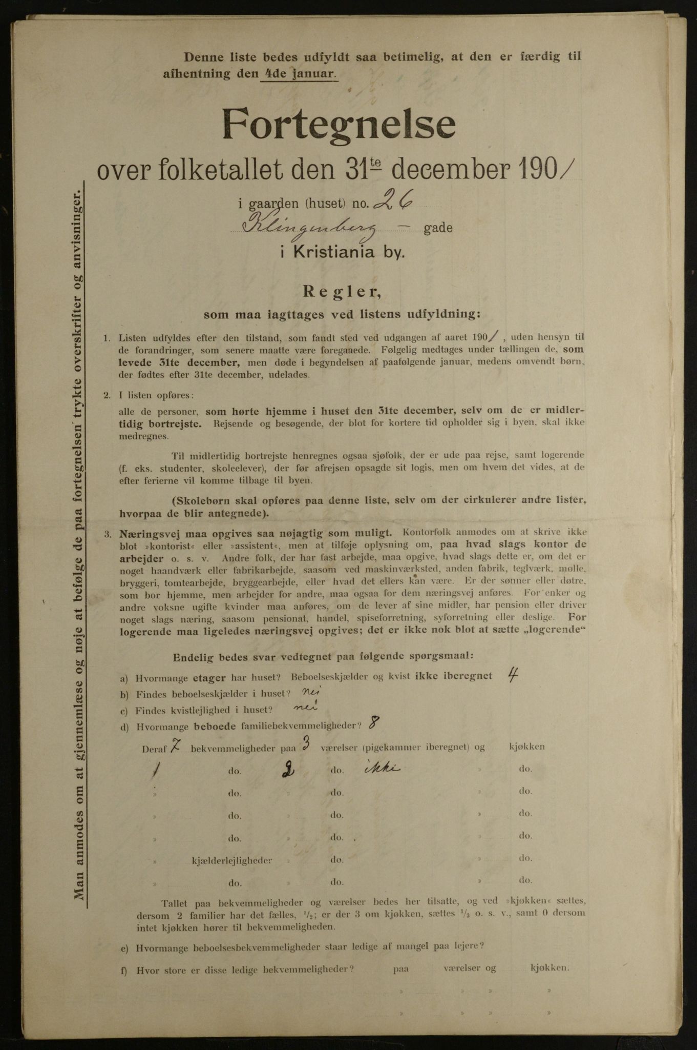 OBA, Municipal Census 1901 for Kristiania, 1901, p. 8038