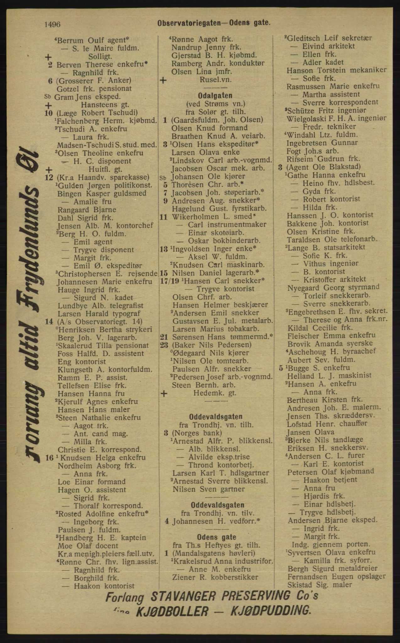 Kristiania/Oslo adressebok, PUBL/-, 1913, p. 1452