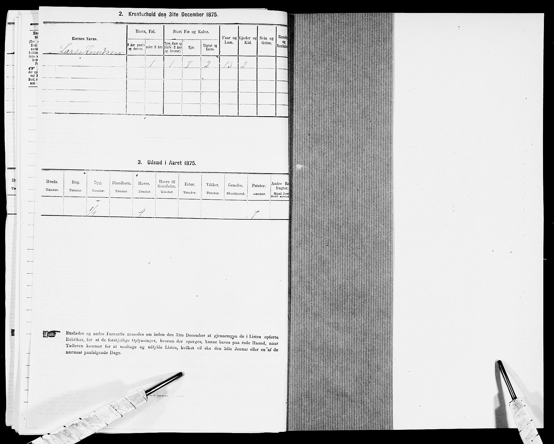 SAK, 1875 census for 1034P Hægebostad, 1875, p. 467