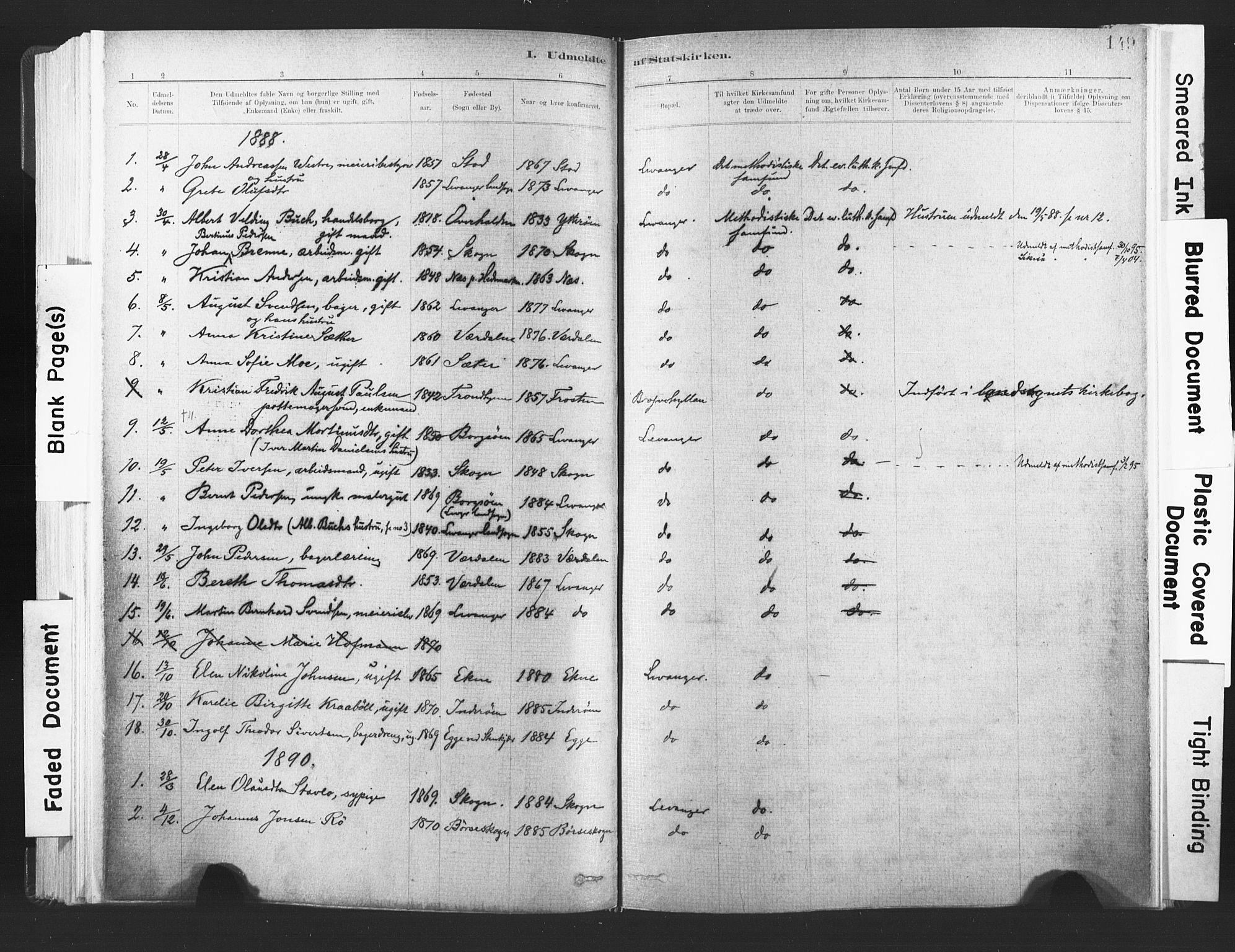 Ministerialprotokoller, klokkerbøker og fødselsregistre - Nord-Trøndelag, SAT/A-1458/720/L0189: Parish register (official) no. 720A05, 1880-1911, p. 149