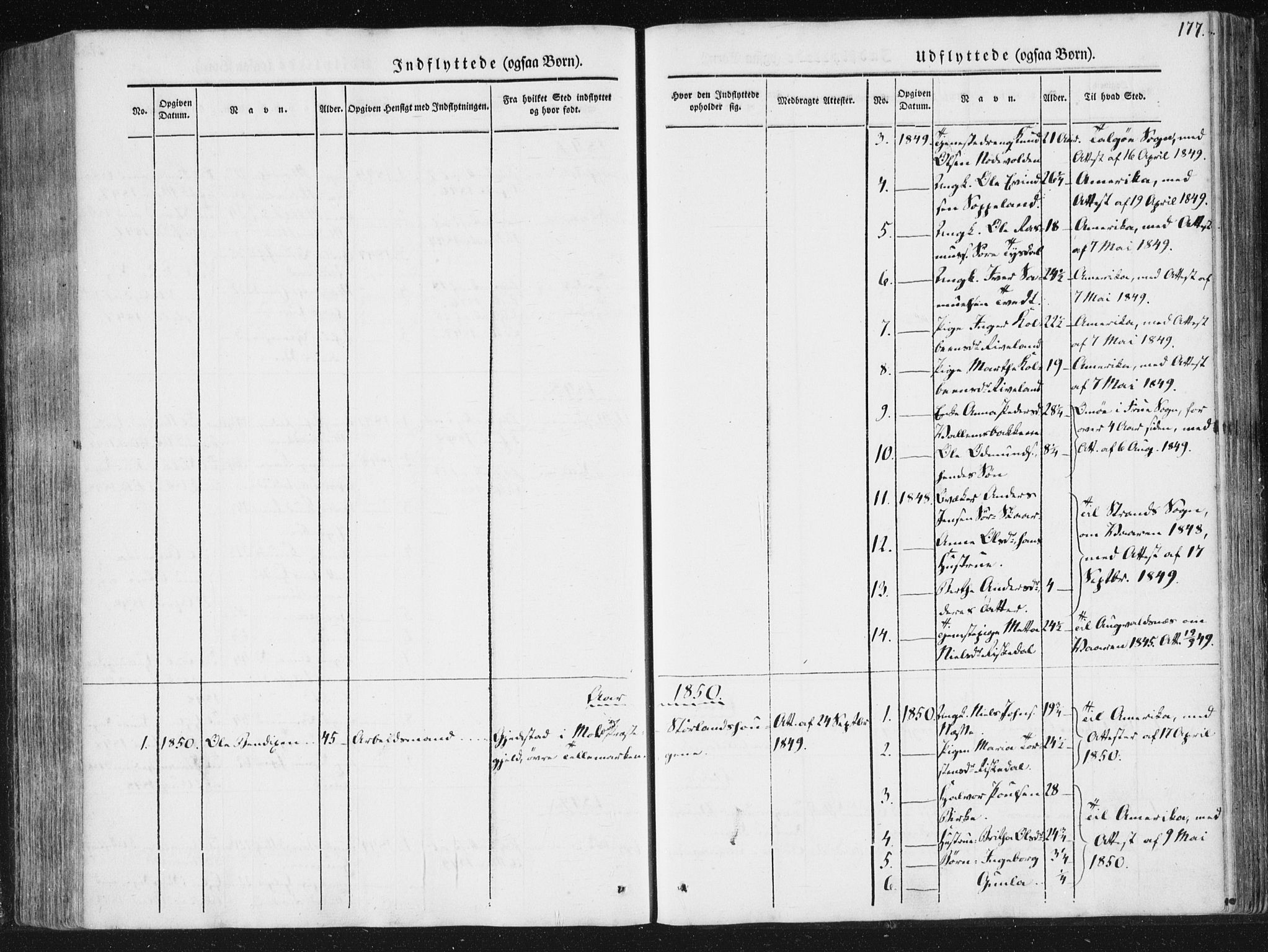 Hjelmeland sokneprestkontor, AV/SAST-A-101843/01/IV/L0008: Parish register (official) no. A 8, 1842-1861, p. 177