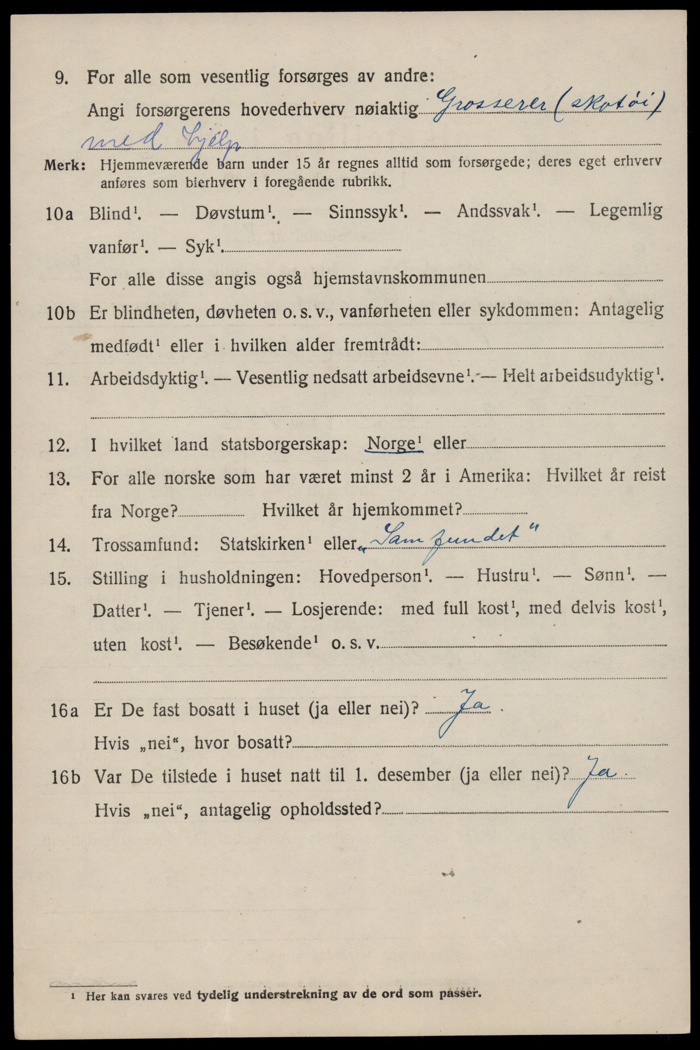 SAST, 1920 census for Eigersund, 1920, p. 2930