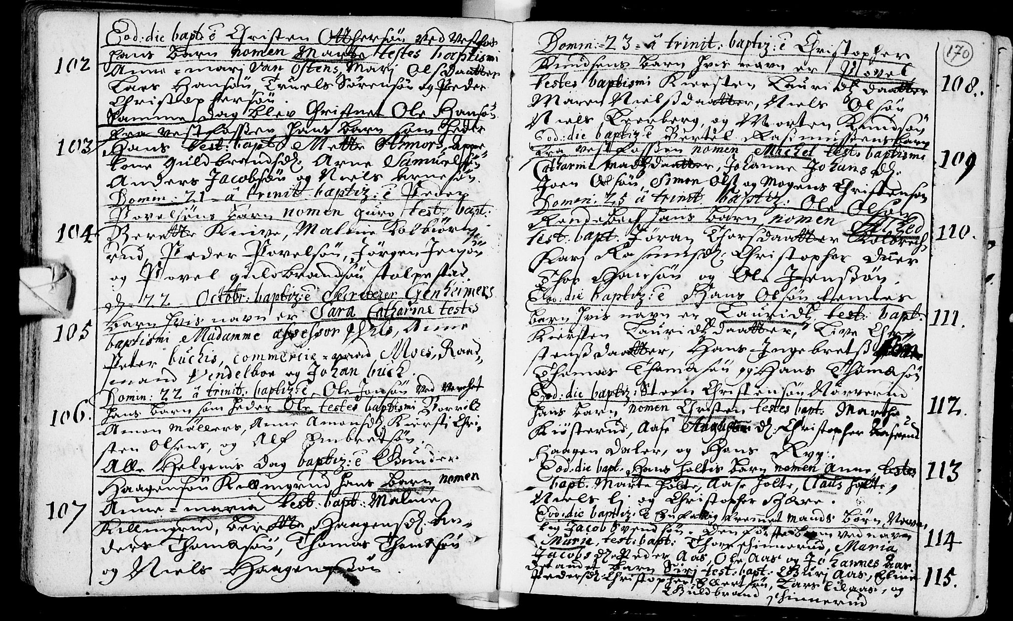 Eiker kirkebøker, SAKO/A-4/F/Fa/L0002: Parish register (official) no. I 2, 1705-1724, p. 170