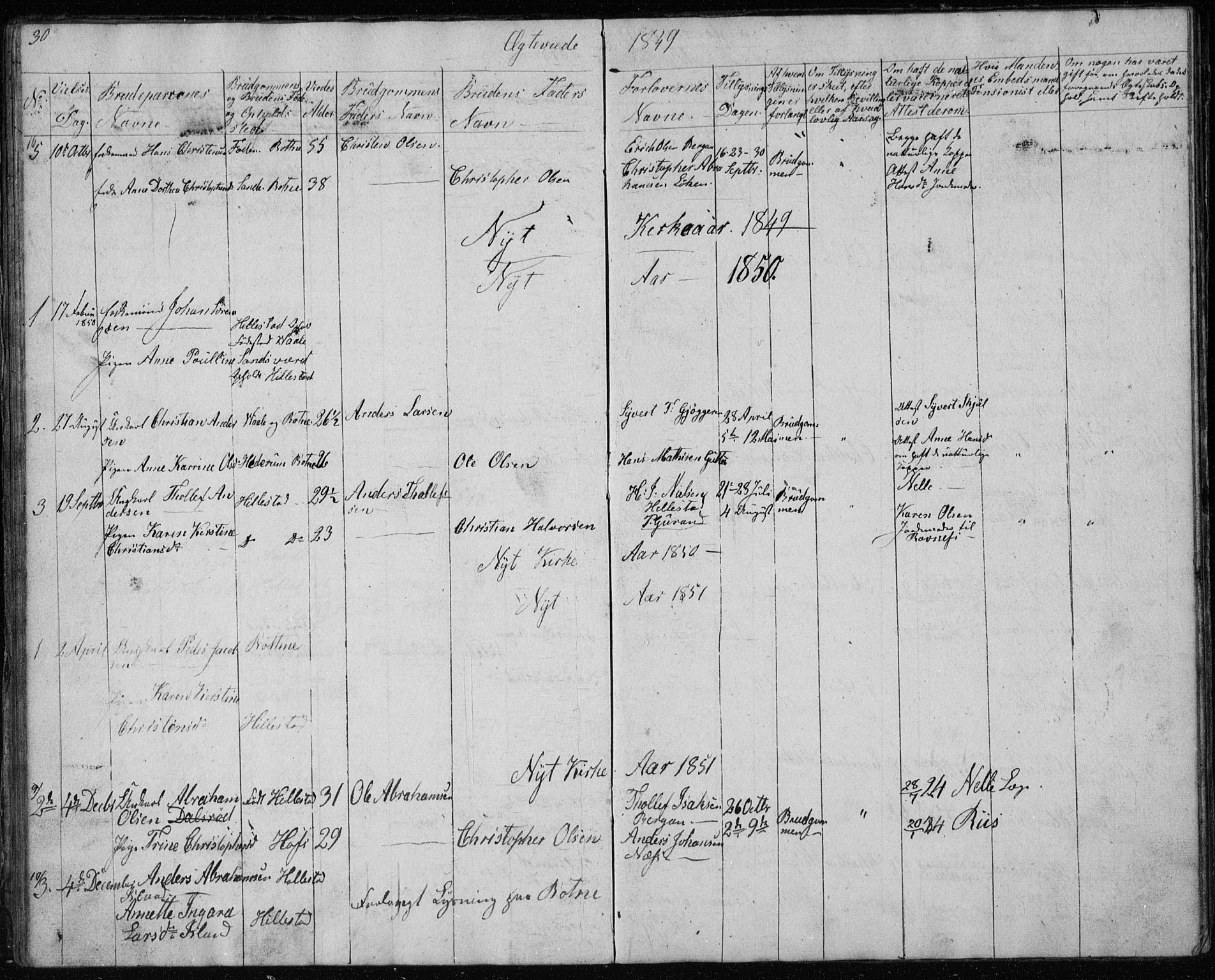 Botne kirkebøker, AV/SAKO-A-340/G/Gb/L0001: Parish register (copy) no. II 1, 1848-1860, p. 30