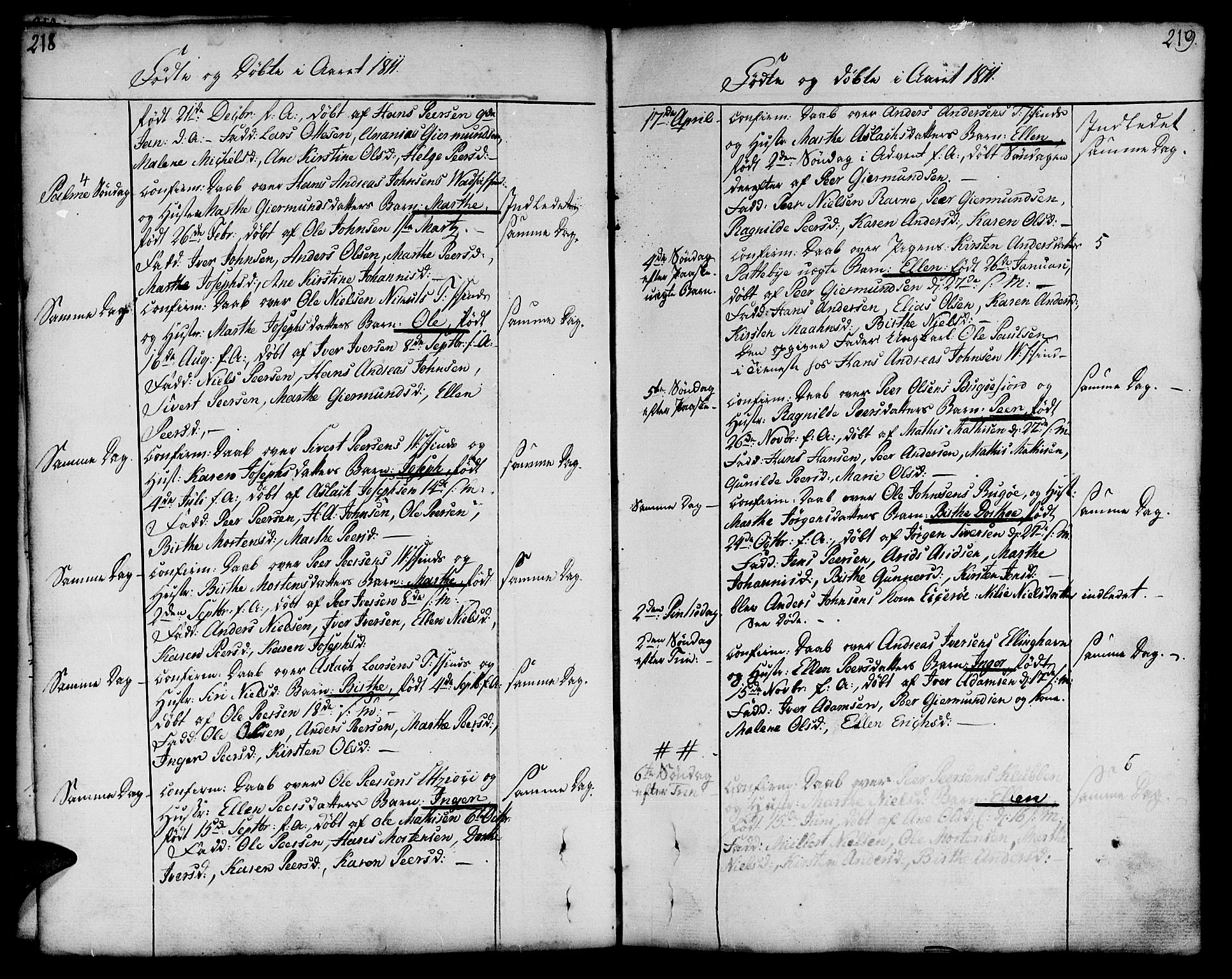 Vadsø sokneprestkontor, SATØ/S-1325/H/Ha/L0002kirke: Parish register (official) no. 2, 1764-1821, p. 218-219