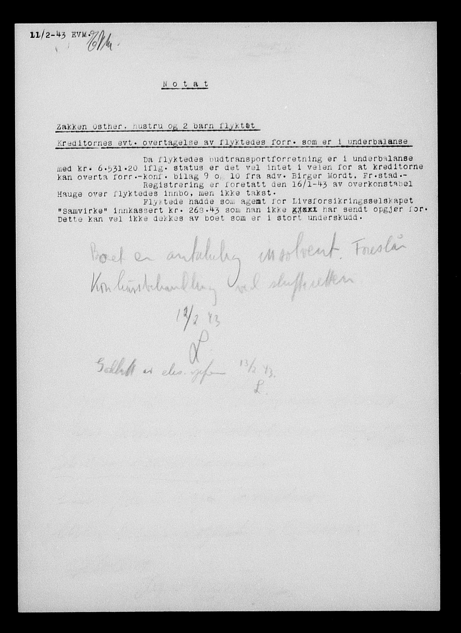 Justisdepartementet, Tilbakeføringskontoret for inndratte formuer, AV/RA-S-1564/H/Hc/Hcd/L1003: --, 1945-1947, p. 487