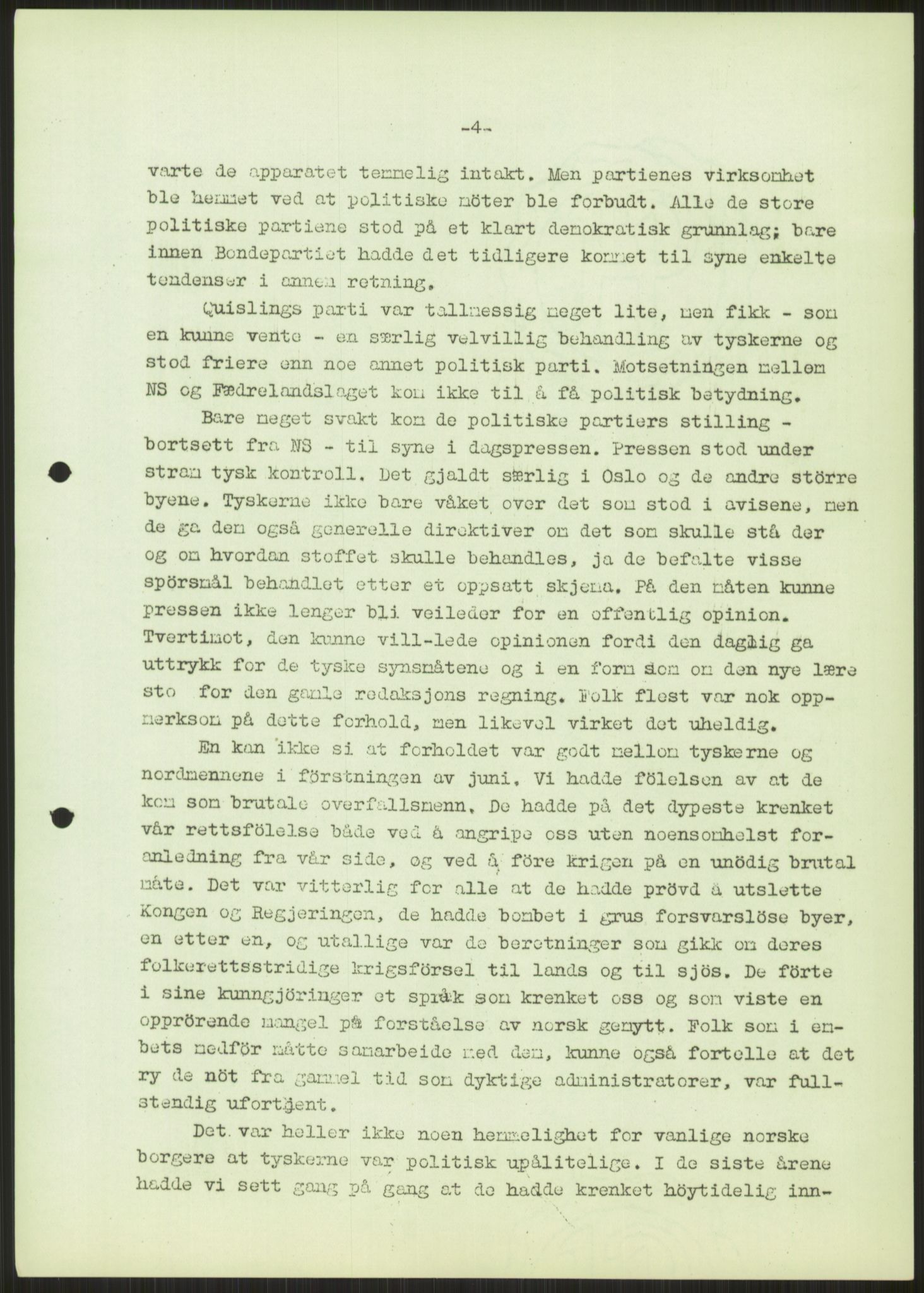 Undersøkelseskommisjonen av 1945, AV/RA-S-1566/D/Db/L0023: Regjeringskonferanse - Riksrådsforhandlingene, 1945-1947, p. 273