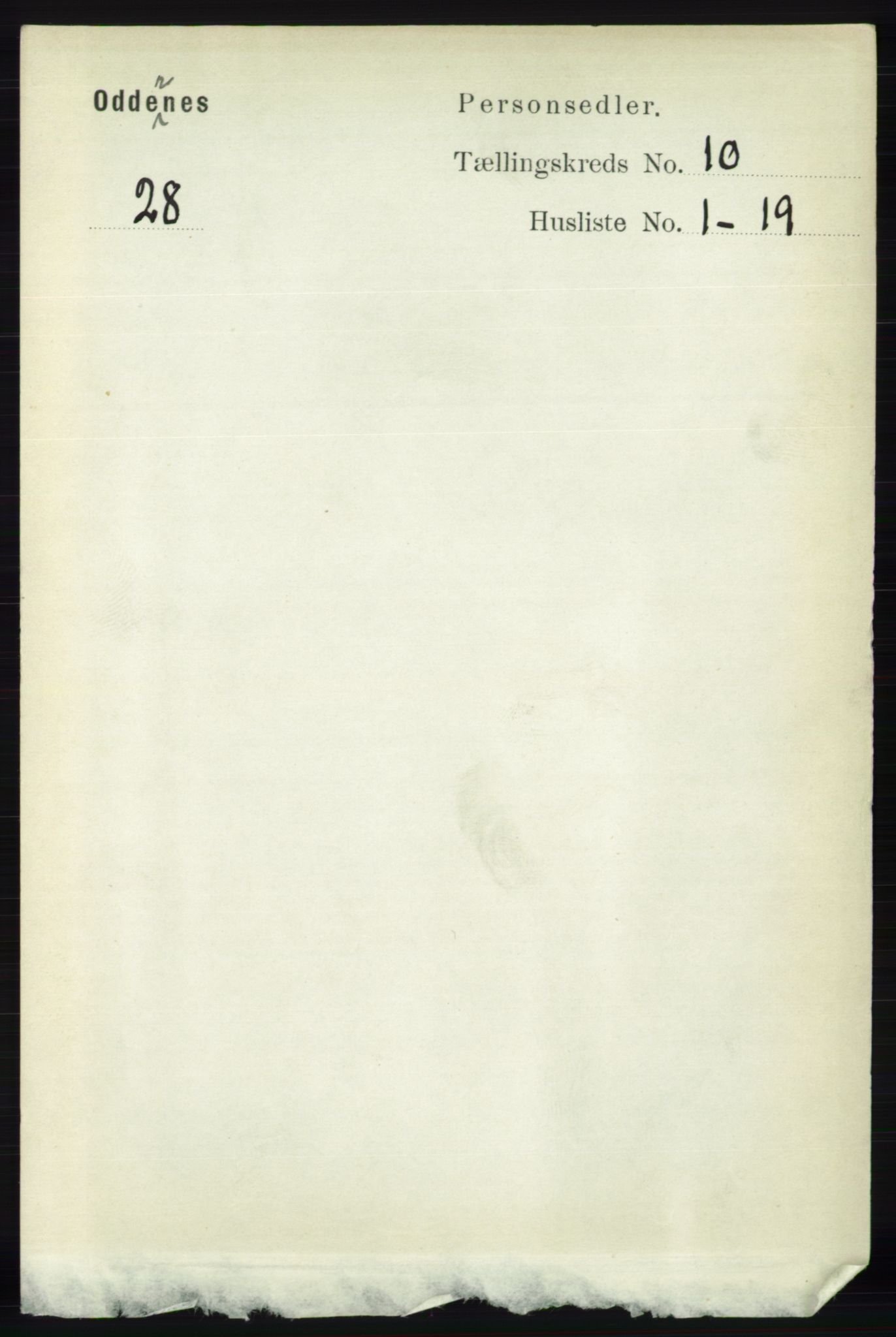 RA, 1891 census for 1012 Oddernes, 1891, p. 3844