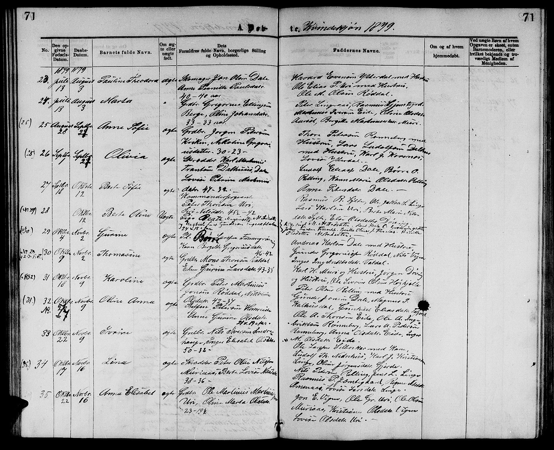 Ministerialprotokoller, klokkerbøker og fødselsregistre - Møre og Romsdal, AV/SAT-A-1454/519/L0262: Parish register (copy) no. 519C03, 1866-1884, p. 71