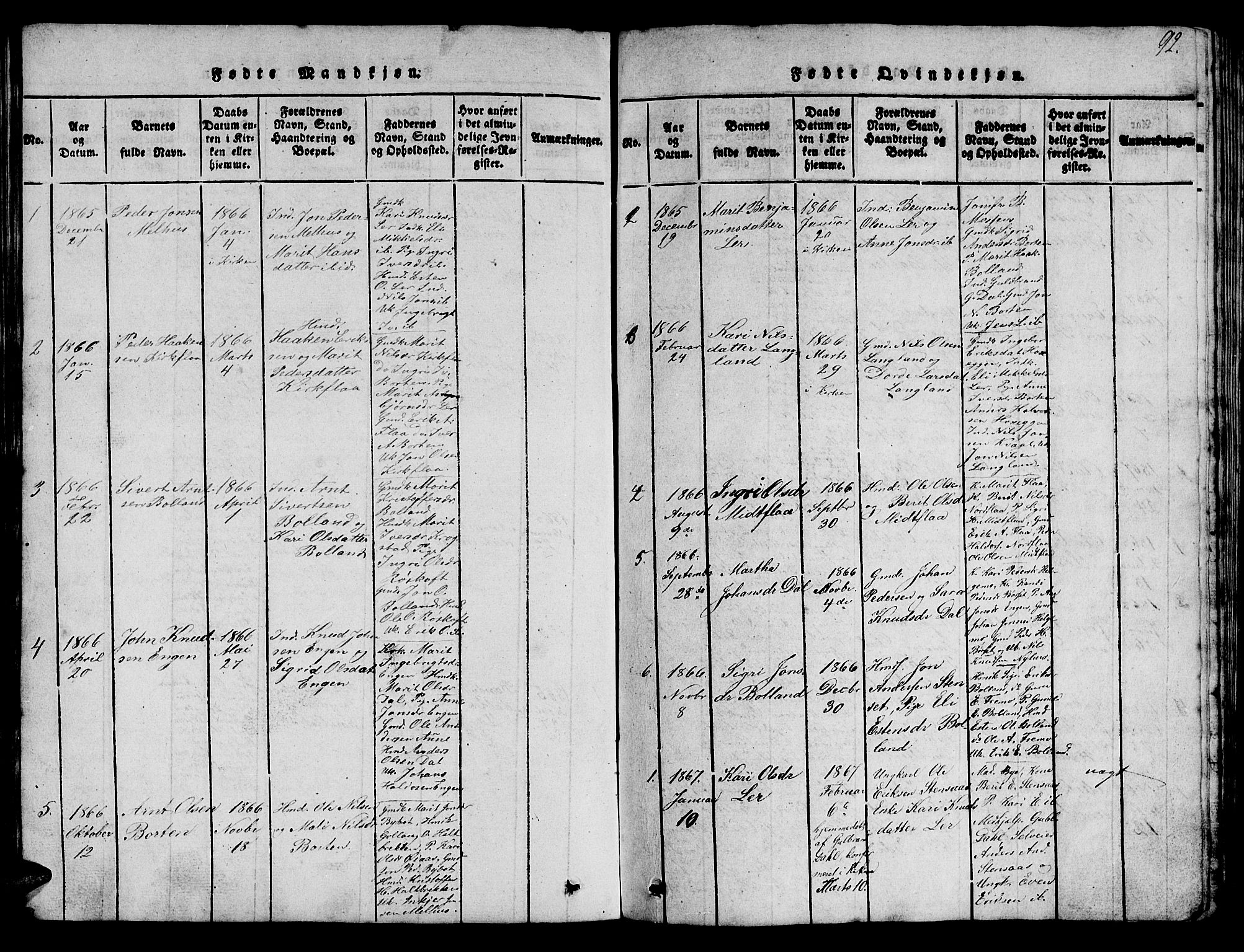 Ministerialprotokoller, klokkerbøker og fødselsregistre - Sør-Trøndelag, AV/SAT-A-1456/693/L1121: Parish register (copy) no. 693C02, 1816-1869, p. 92