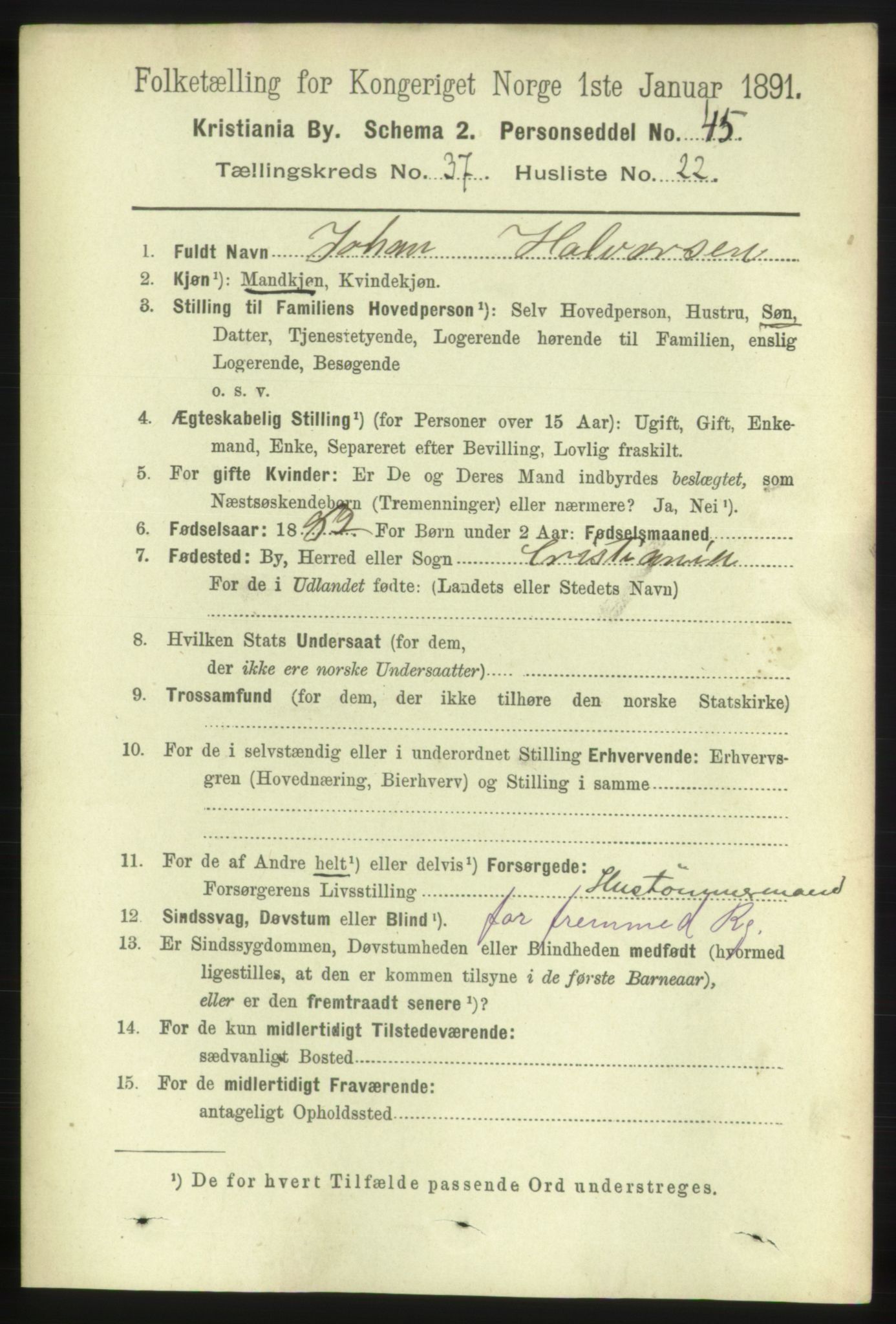 RA, 1891 census for 0301 Kristiania, 1891, p. 21024