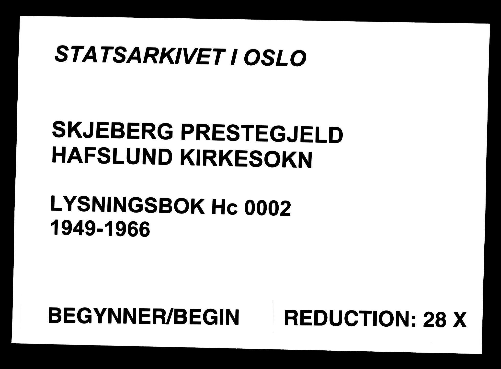 Skjeberg prestekontor Kirkebøker, SAO/A-10923/H/Hc/L0002: Banns register no. III 2, 1949-1966