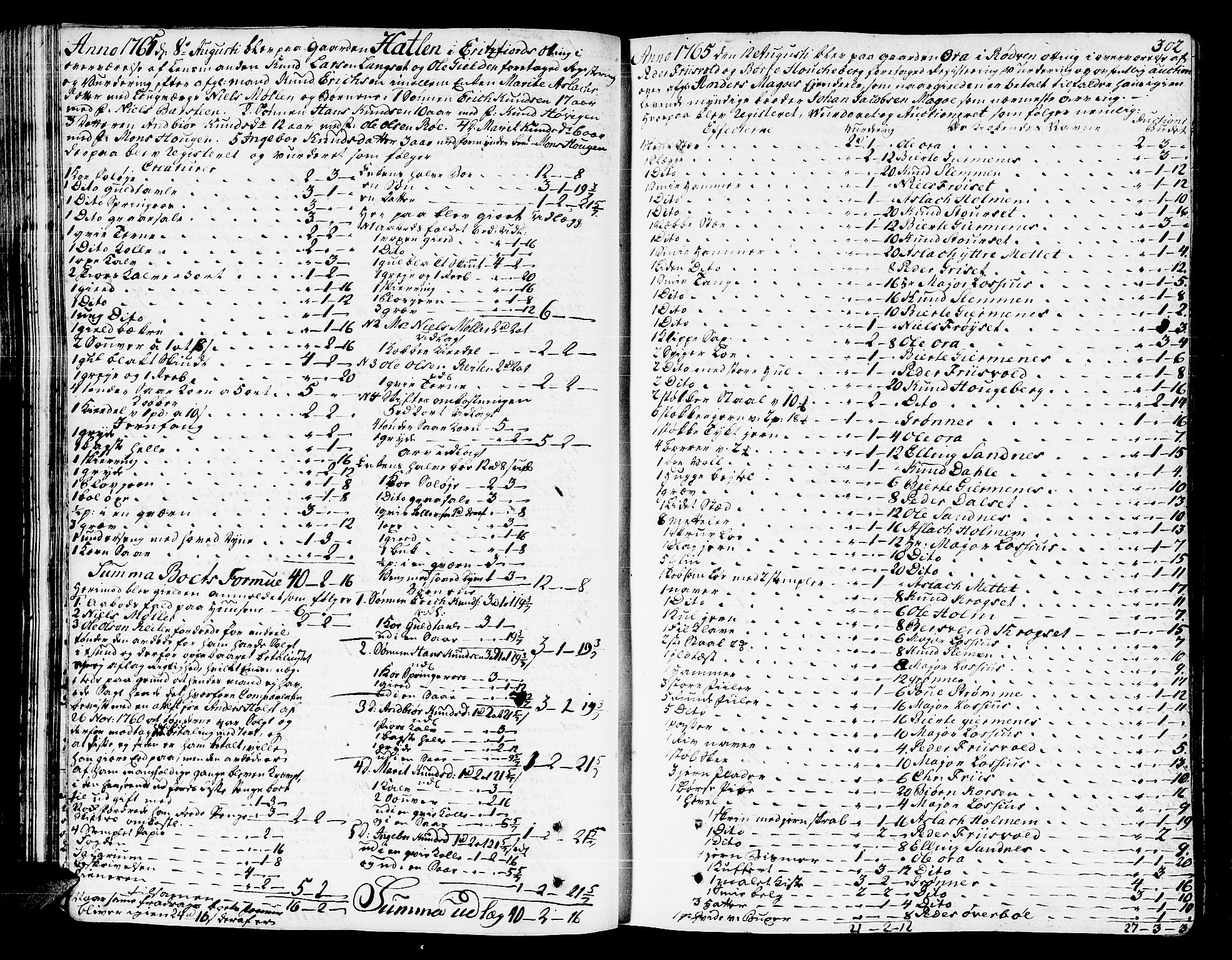 Romsdal sorenskriveri, AV/SAT-A-4149/1/3/3A/L0009: Skifteprotokoll, 1761-1773, p. 301b-302a