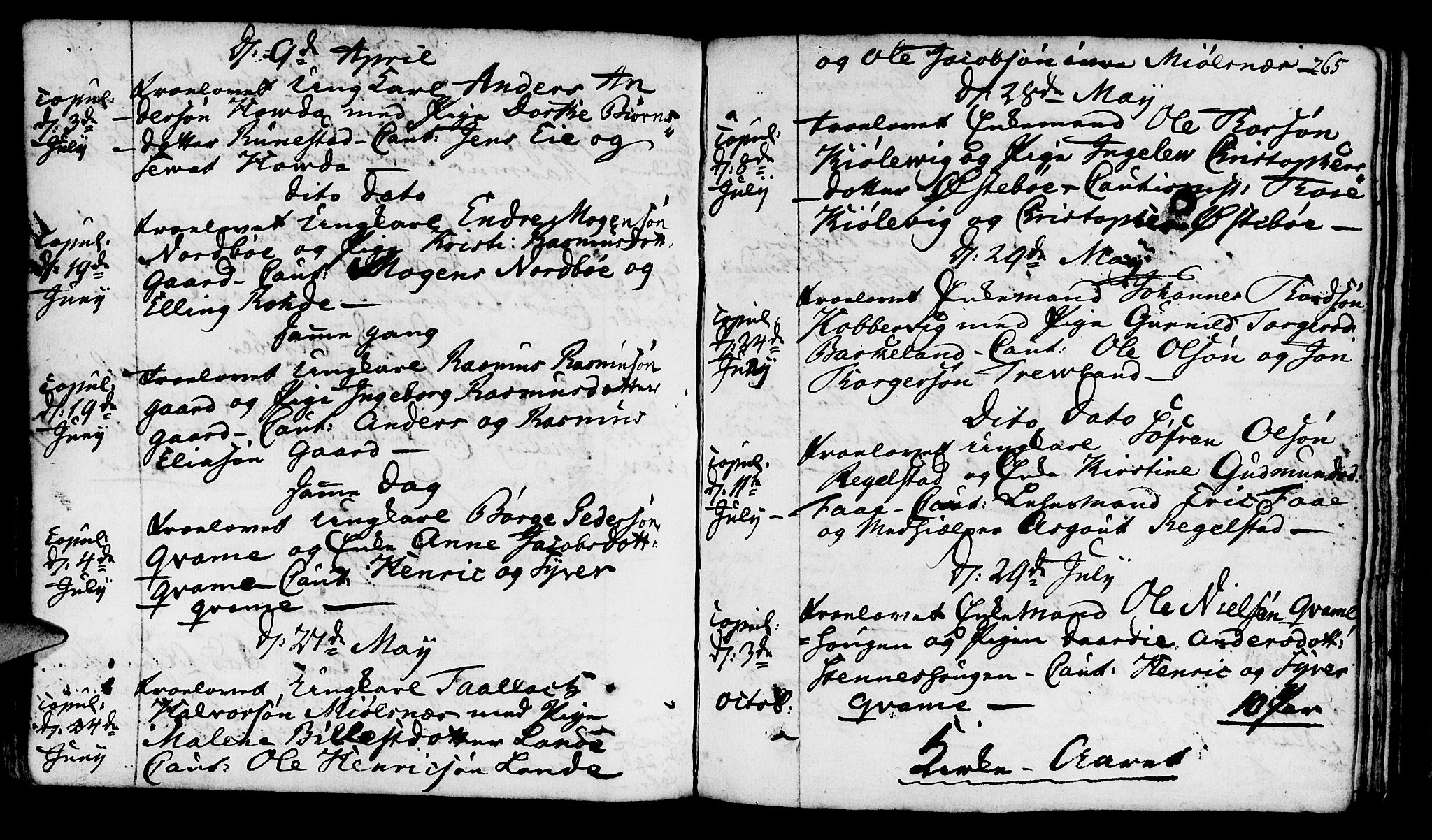 Finnøy sokneprestkontor, AV/SAST-A-101825/H/Ha/Haa/L0005: Parish register (official) no. A 5, 1773-1816, p. 265