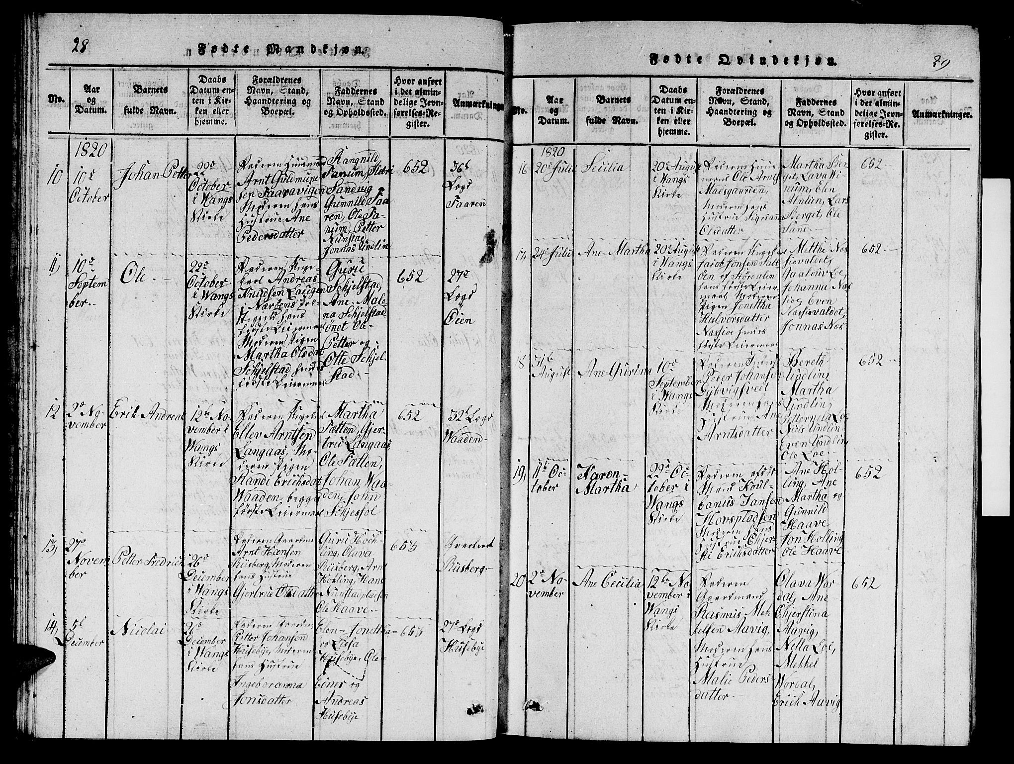 Ministerialprotokoller, klokkerbøker og fødselsregistre - Nord-Trøndelag, SAT/A-1458/714/L0132: Parish register (copy) no. 714C01, 1817-1824, p. 28-29