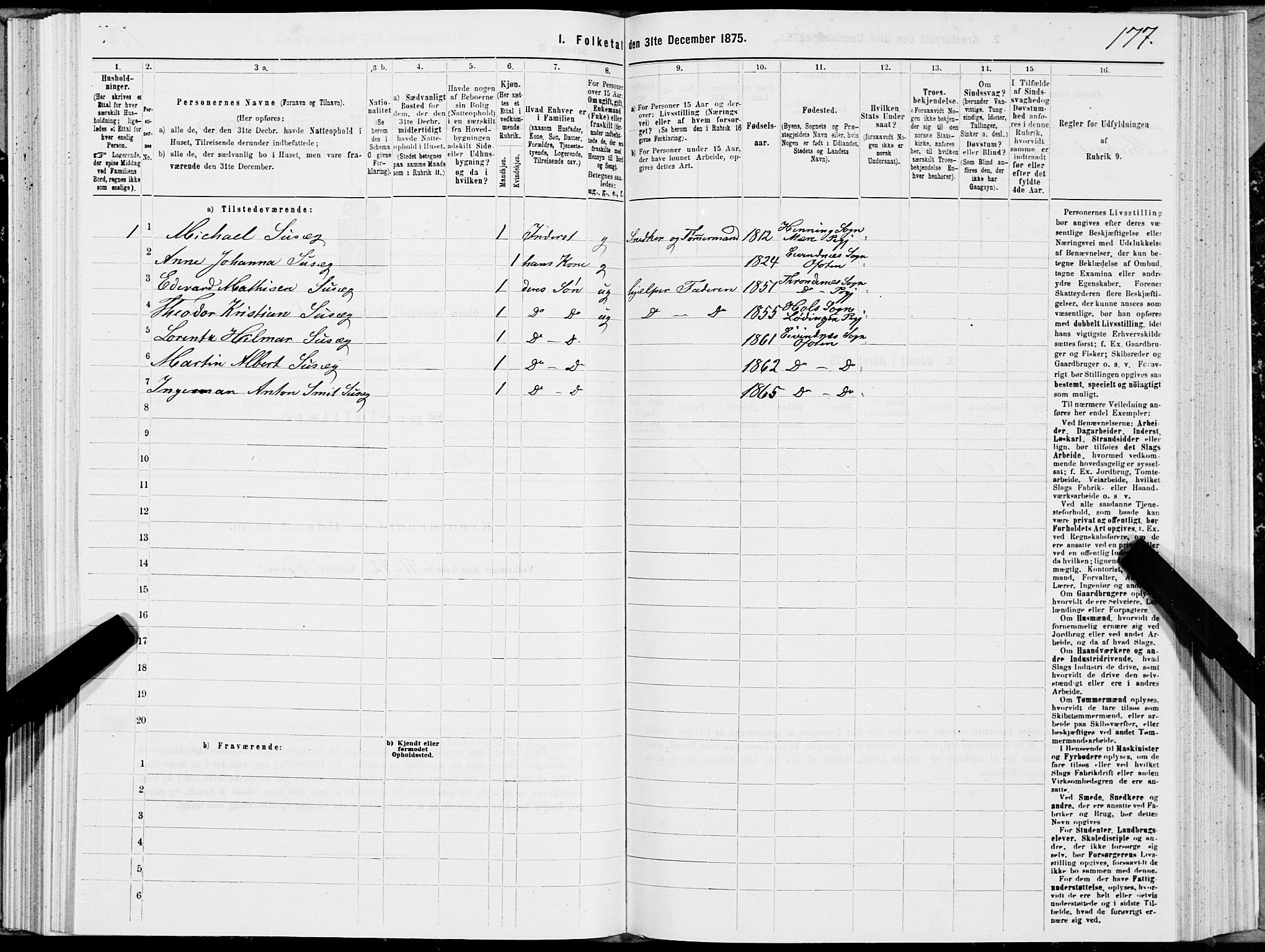 SAT, 1875 census for 1853P Ofoten, 1875, p. 1177