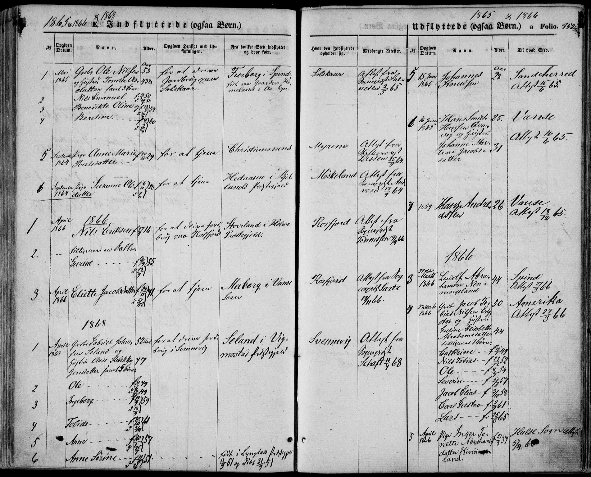 Lyngdal sokneprestkontor, SAK/1111-0029/F/Fa/Fac/L0010: Parish register (official) no. A 10, 1865-1878, p. 352
