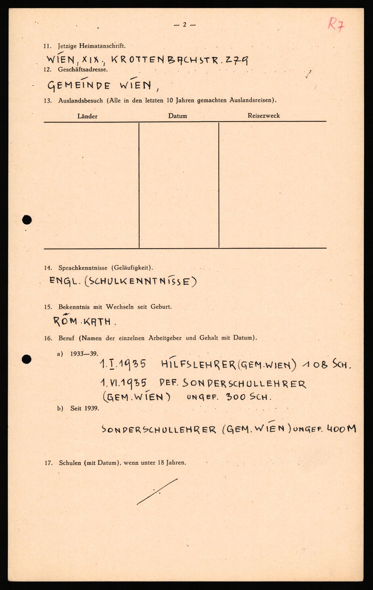 Forsvaret, Forsvarets overkommando II, AV/RA-RAFA-3915/D/Db/L0040: CI Questionaires. Tyske okkupasjonsstyrker i Norge. Østerrikere., 1945-1946, p. 136