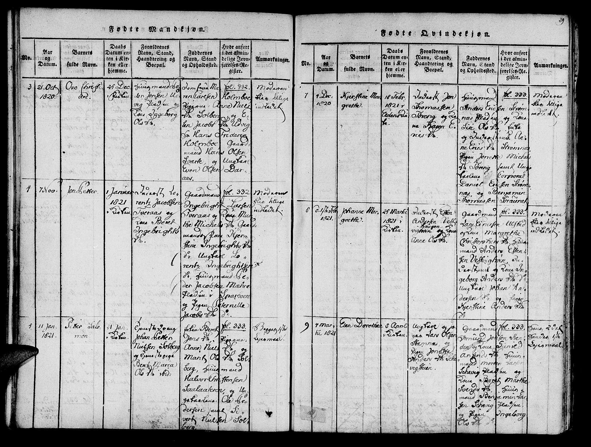 Ministerialprotokoller, klokkerbøker og fødselsregistre - Nord-Trøndelag, SAT/A-1458/741/L0387: Parish register (official) no. 741A03 /1, 1817-1822, p. 29