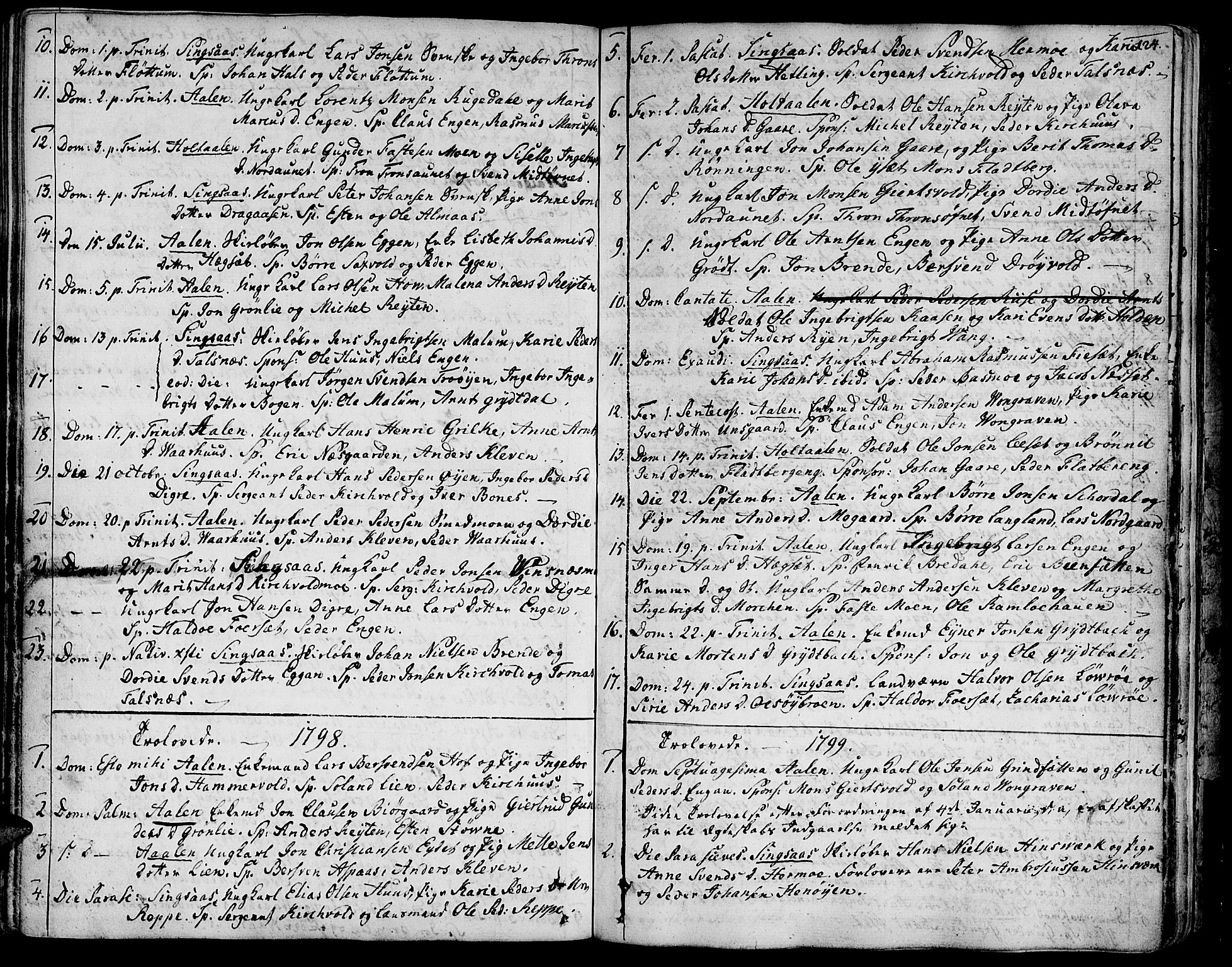 Ministerialprotokoller, klokkerbøker og fødselsregistre - Sør-Trøndelag, SAT/A-1456/685/L0952: Parish register (official) no. 685A01, 1745-1804, p. 124