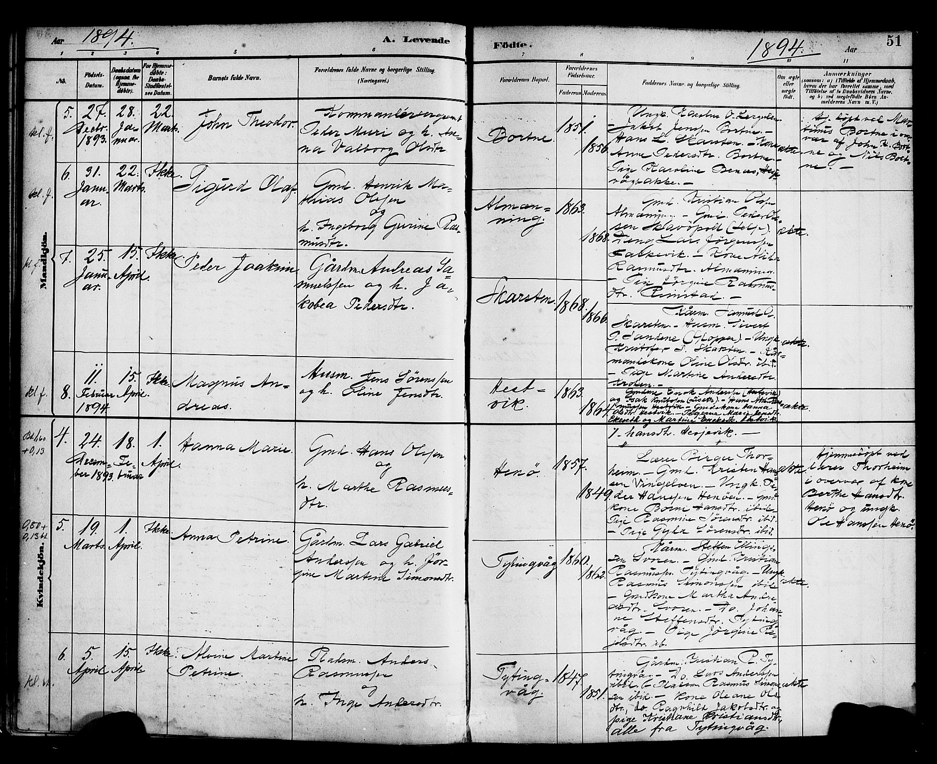 Davik sokneprestembete, AV/SAB-A-79701/H/Haa/Haad/L0001: Parish register (official) no. D 1, 1882-1900, p. 51