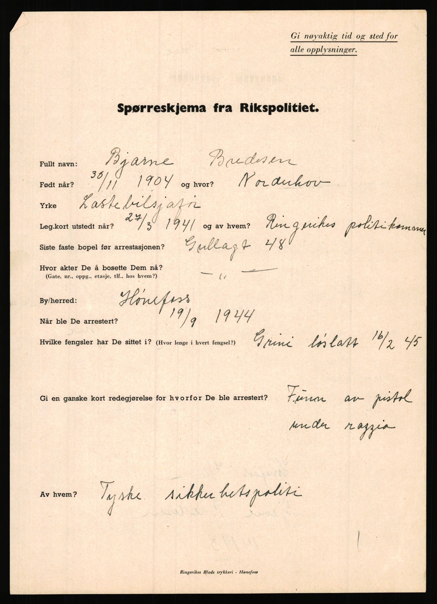 Rikspolitisjefen, AV/RA-S-1560/L/L0002: Berg, Alf - Bråthen, Thorleif, 1940-1945, p. 922