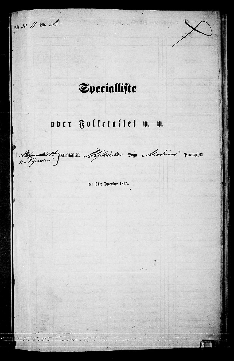 RA, 1865 census for Modum, 1865, p. 225