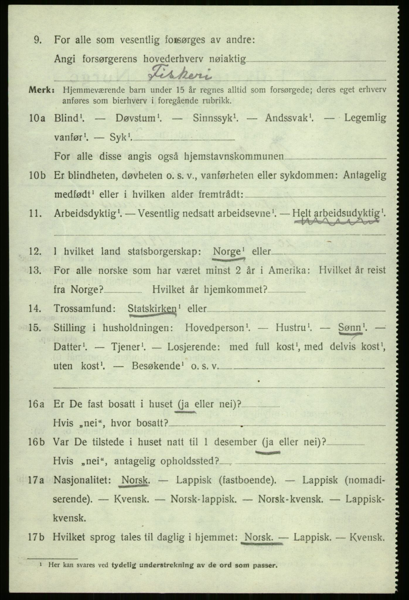 SATØ, 1920 census for Bjarkøy, 1920, p. 3456