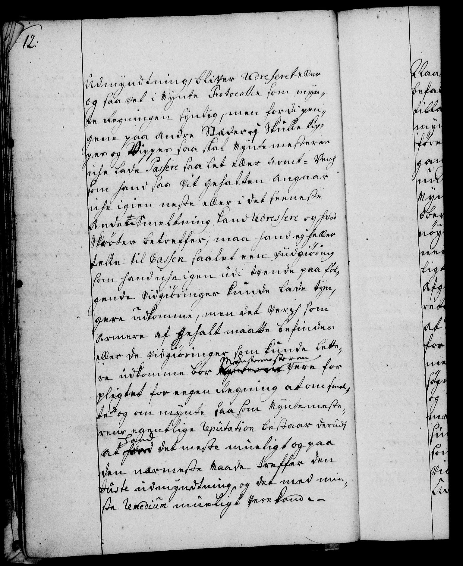 Rentekammeret, Kammerkanselliet, RA/EA-3111/G/Gg/Ggi/L0002: Norsk instruksjonsprotokoll med register (merket RK 53.35), 1729-1751, p. 12