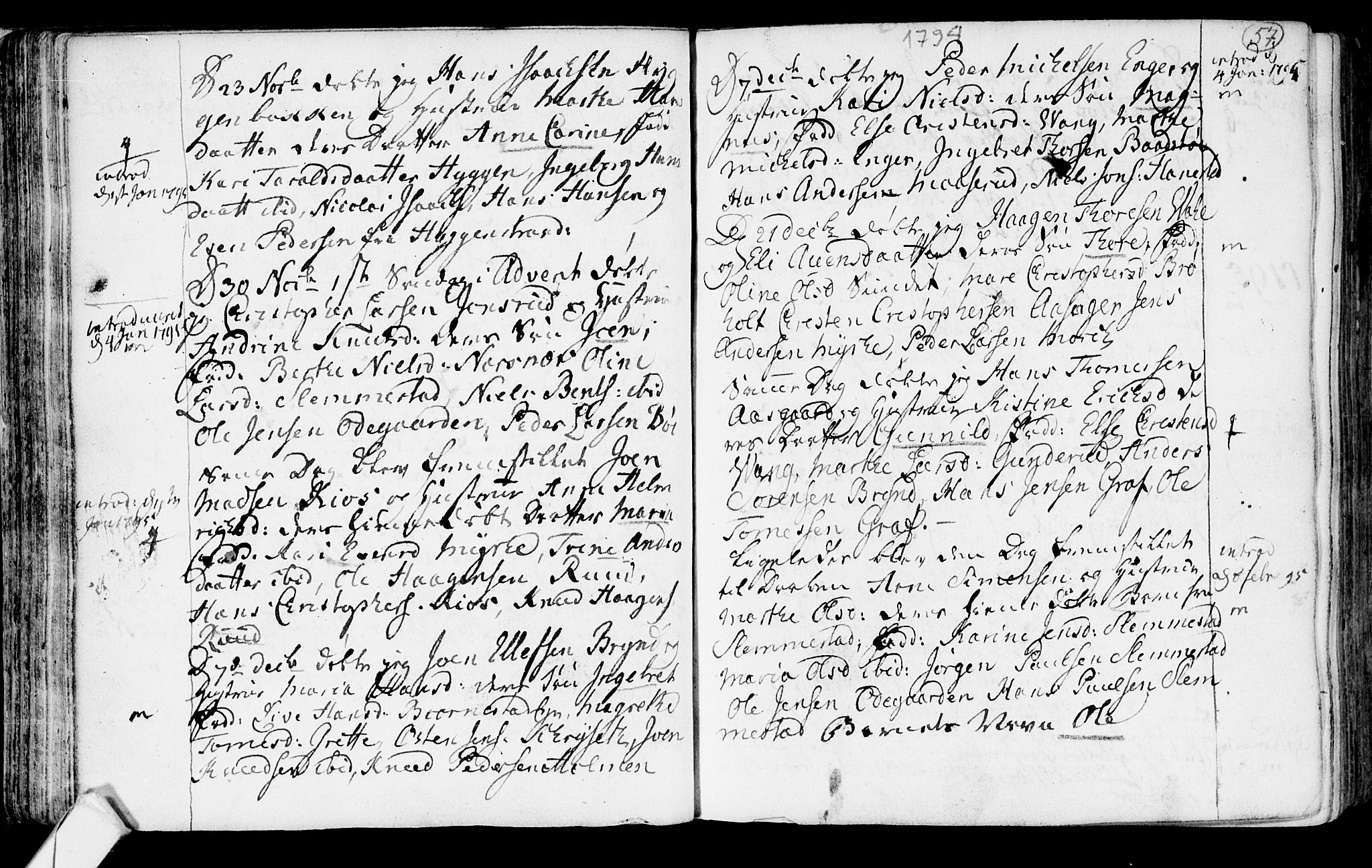 Røyken kirkebøker, SAKO/A-241/F/Fa/L0003: Parish register (official) no. 3, 1782-1813, p. 57