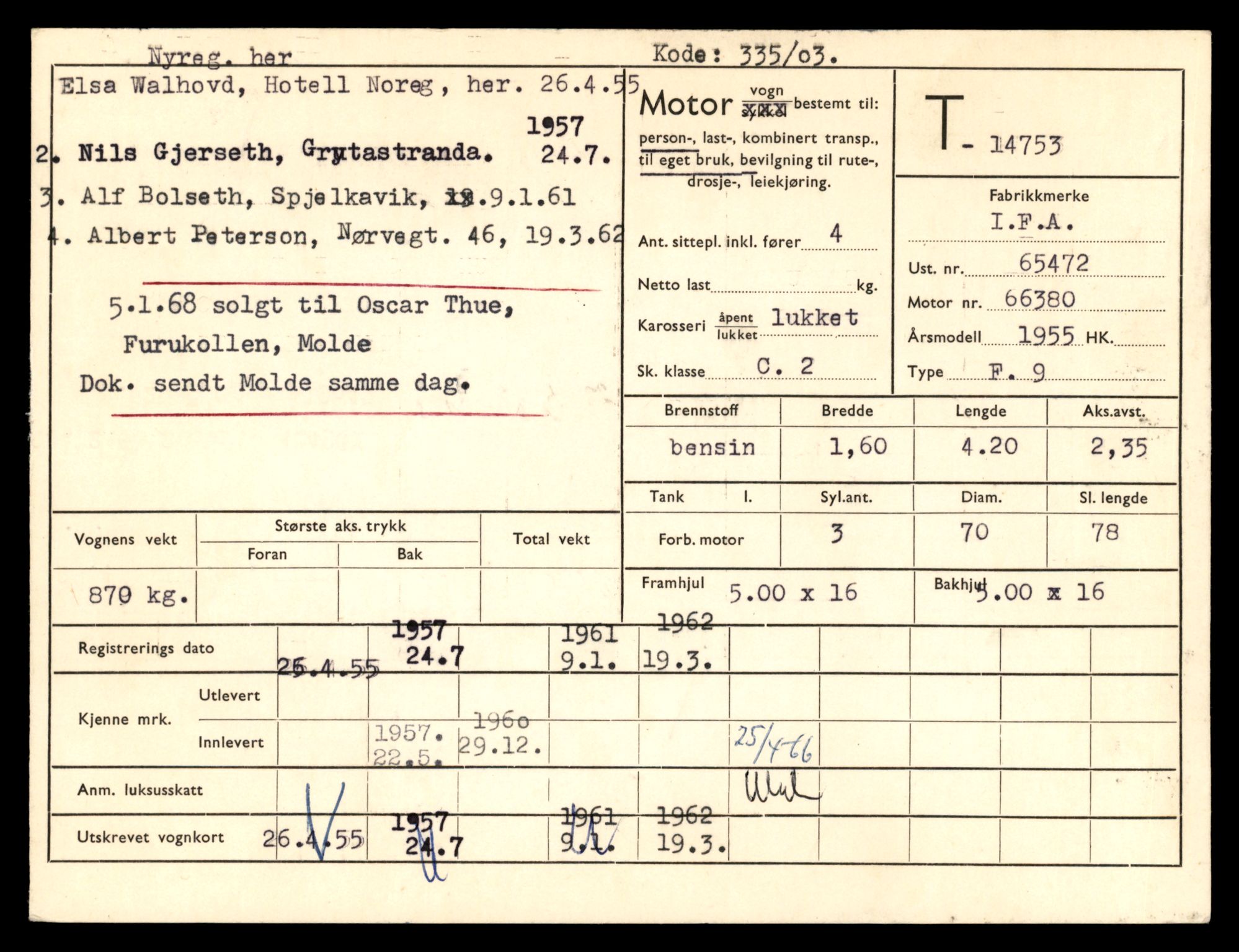 Møre og Romsdal vegkontor - Ålesund trafikkstasjon, AV/SAT-A-4099/F/Fe/L0048: Registreringskort for kjøretøy T 14721 - T 14863, 1927-1998, p. 625