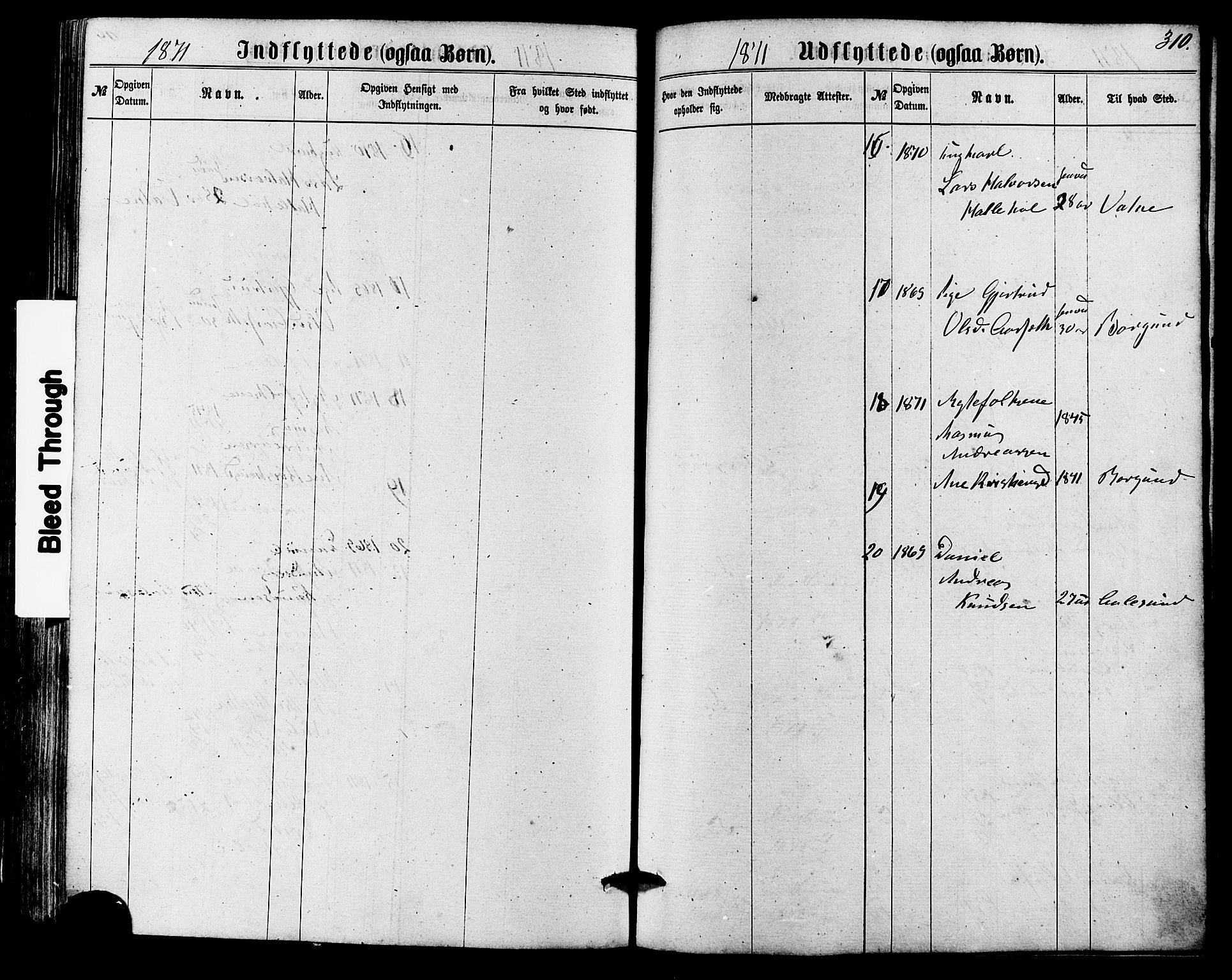 Ministerialprotokoller, klokkerbøker og fødselsregistre - Møre og Romsdal, AV/SAT-A-1454/536/L0498: Parish register (official) no. 536A07, 1862-1875, p. 310