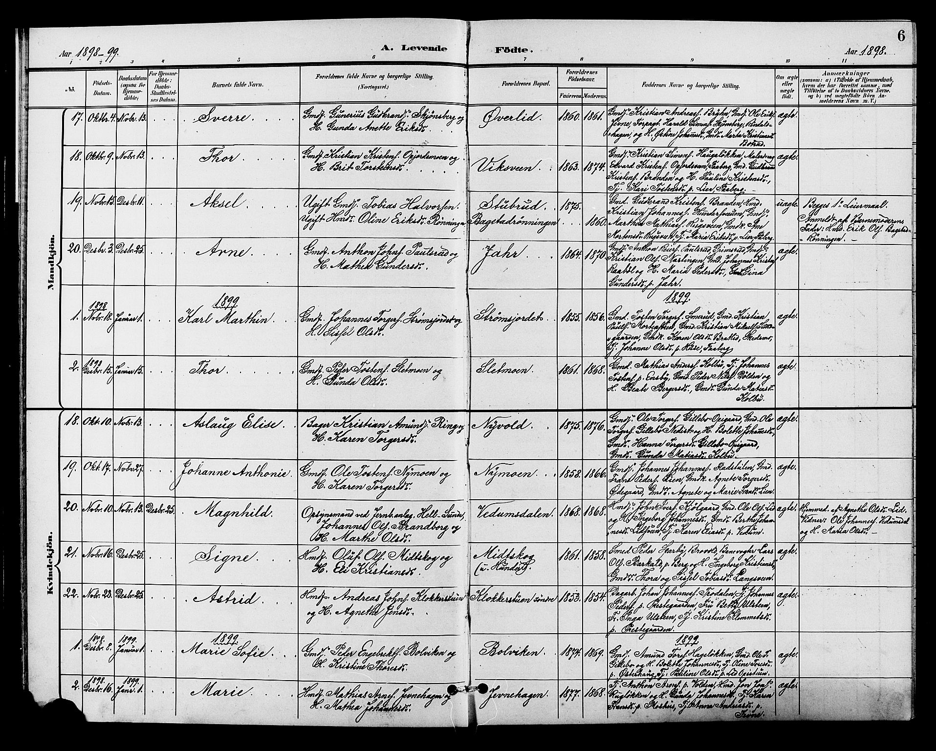 Øyer prestekontor, AV/SAH-PREST-084/H/Ha/Hab/L0005: Parish register (copy) no. 5, 1897-1913, p. 6