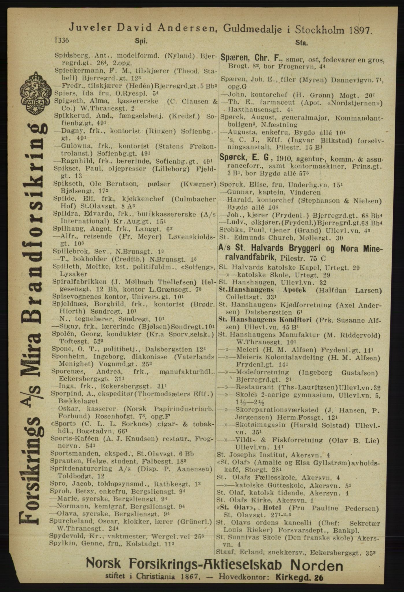 Kristiania/Oslo adressebok, PUBL/-, 1918, p. 1361