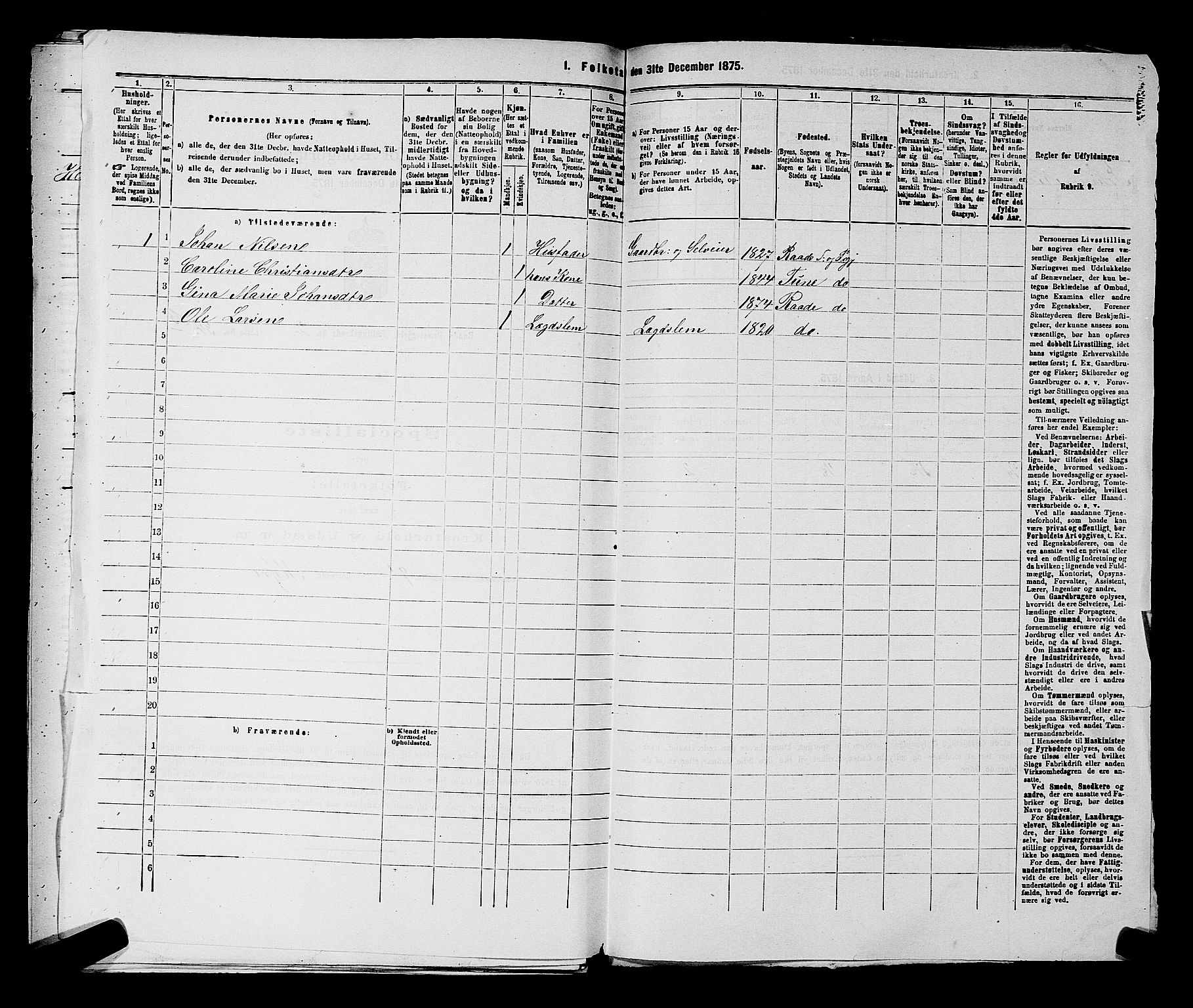 RA, 1875 census for 0135P Råde, 1875, p. 593