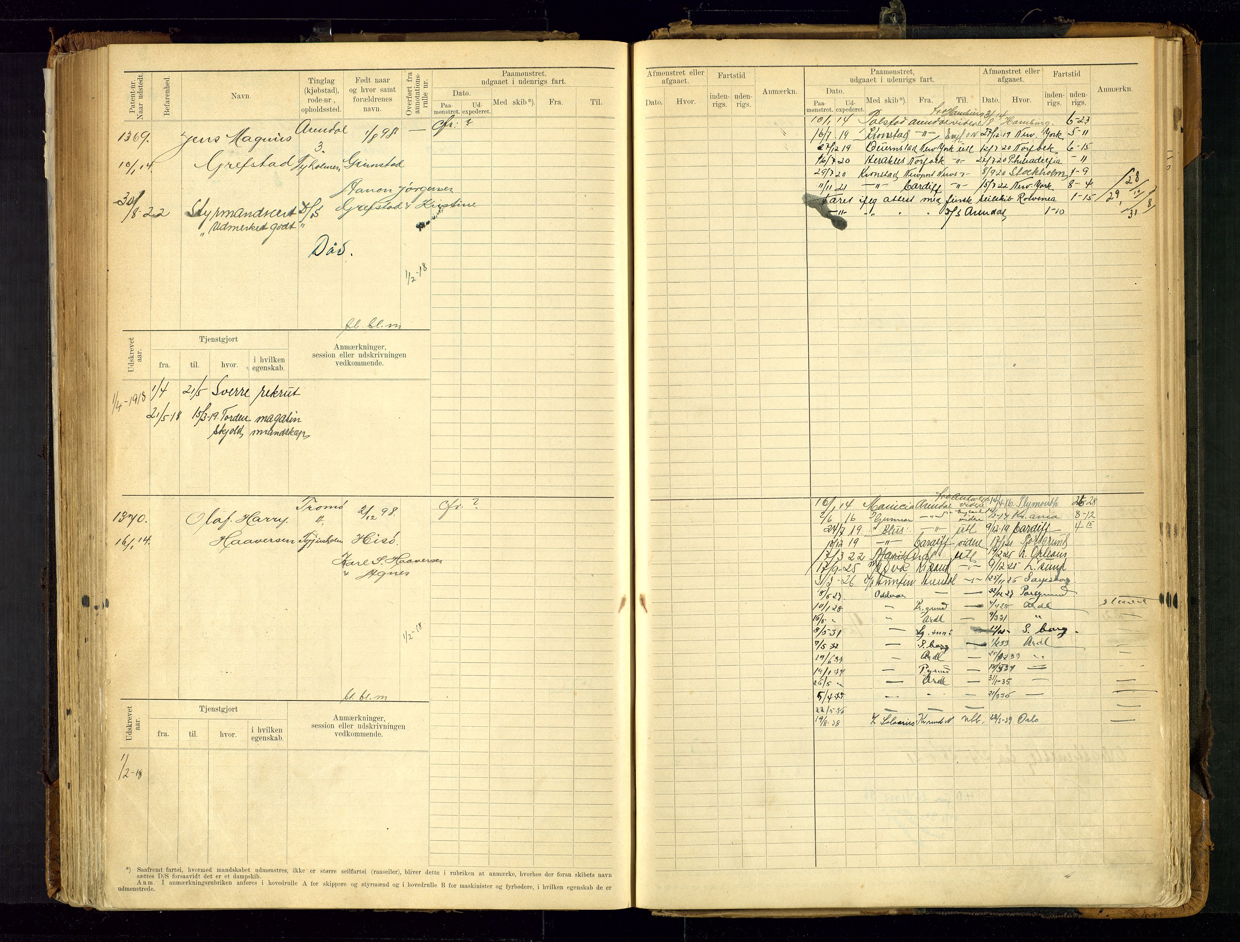 Arendal mønstringskrets, AV/SAK-2031-0012/F/Fb/L0021: Hovedrulle A nr 969-1465, S-19, 1910-1914, p. 205