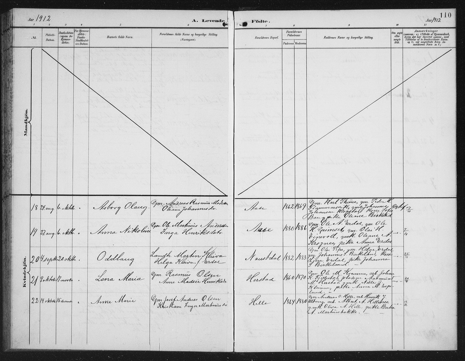 Førde sokneprestembete, AV/SAB-A-79901/H/Hab/Habd/L0004: Parish register (copy) no. D 4, 1896-1913, p. 110