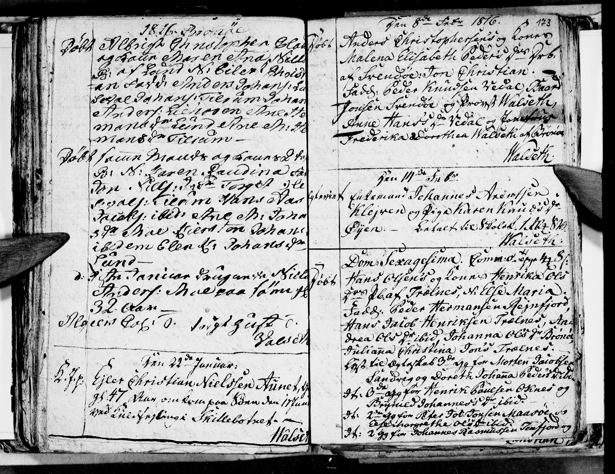 Ministerialprotokoller, klokkerbøker og fødselsregistre - Nordland, SAT/A-1459/813/L0209: Parish register (copy) no. 813C01, 1803-1821, p. 173