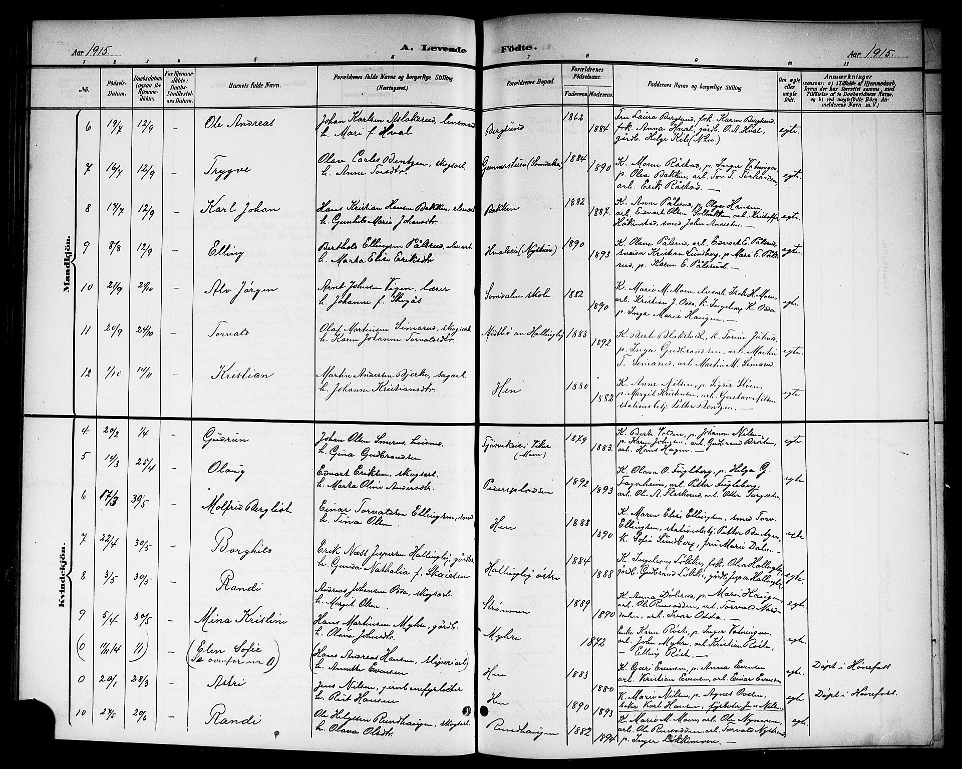 Ådal kirkebøker, AV/SAKO-A-248/G/Gc/L0002: Parish register (copy) no. III 2, 1899-1919