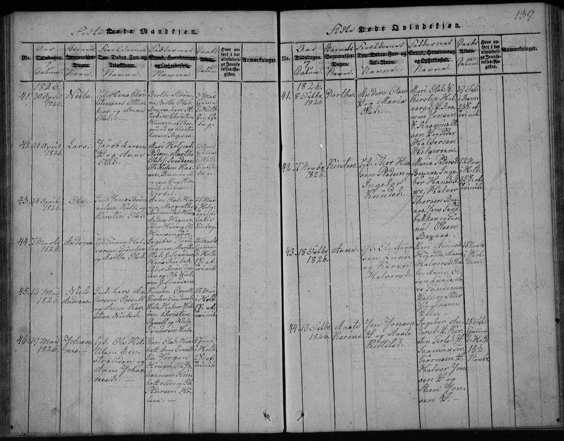 Holla kirkebøker, SAKO/A-272/F/Fa/L0003: Parish register (official) no. 3, 1815-1830, p. 139