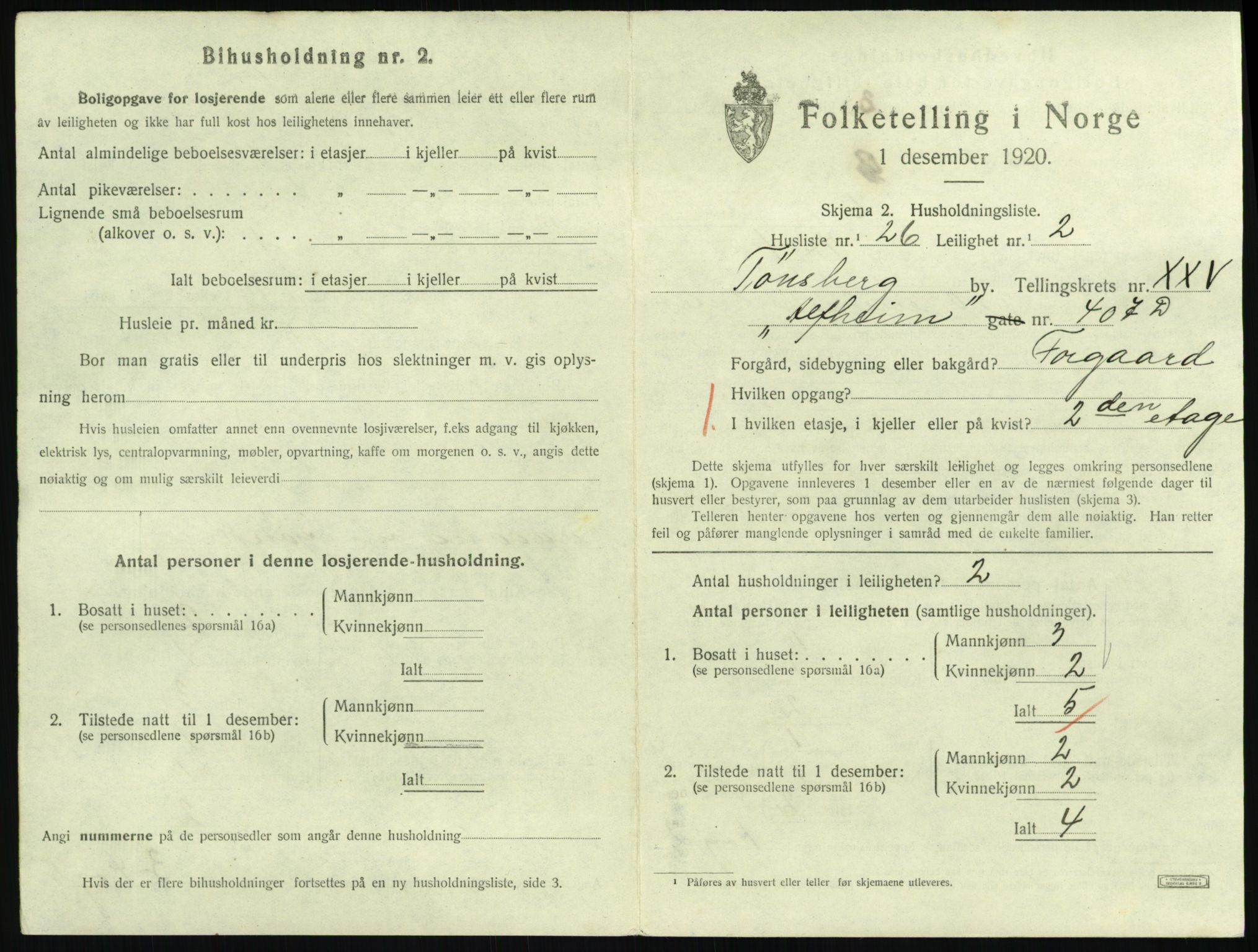 SAKO, 1920 census for Tønsberg, 1920, p. 8733