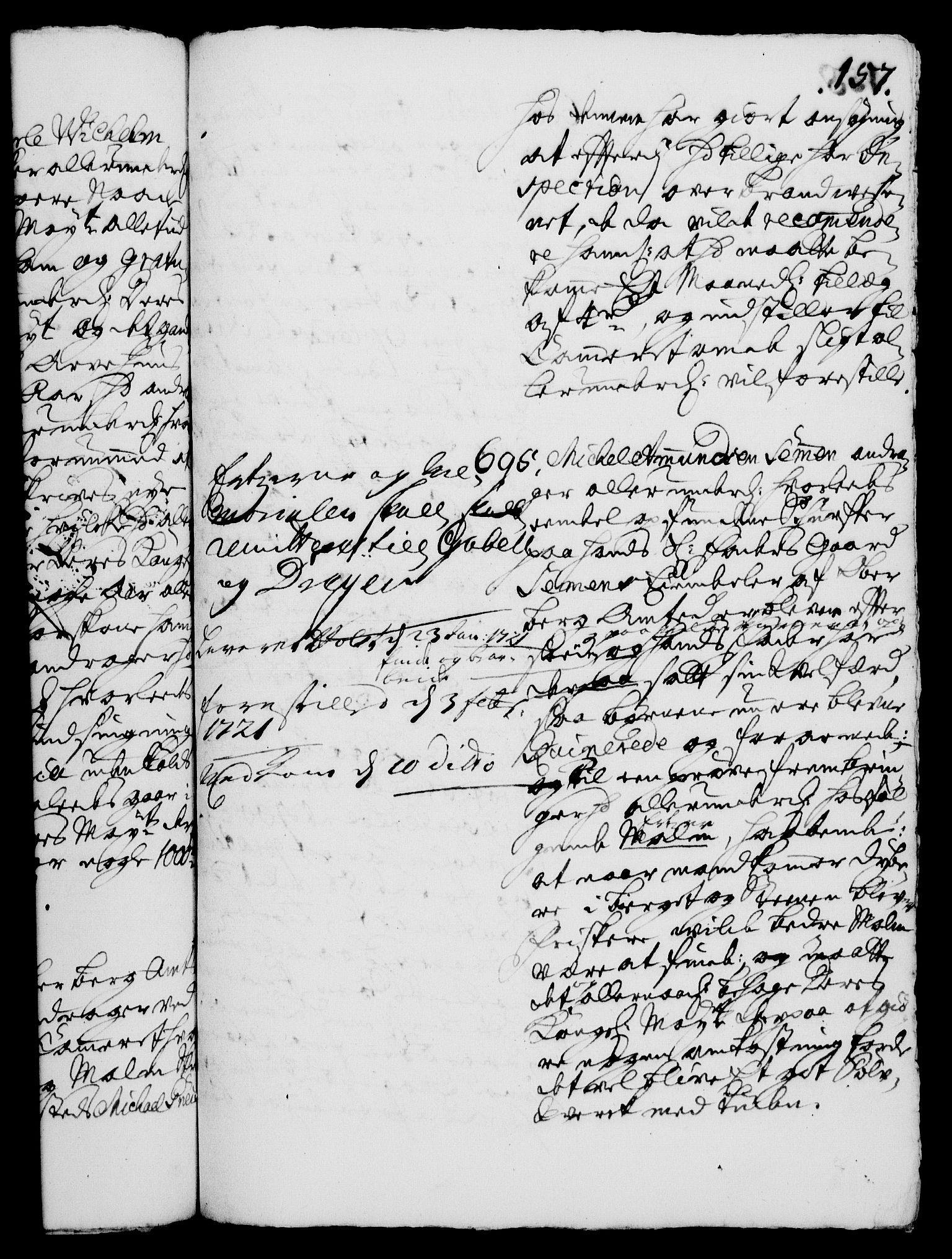 Rentekammeret, Kammerkanselliet, RA/EA-3111/G/Gh/Gha/L0003: Norsk ekstraktmemorialprotokoll, sak. 600-765 (merket RK 53.48), 1720-1721, p. 157