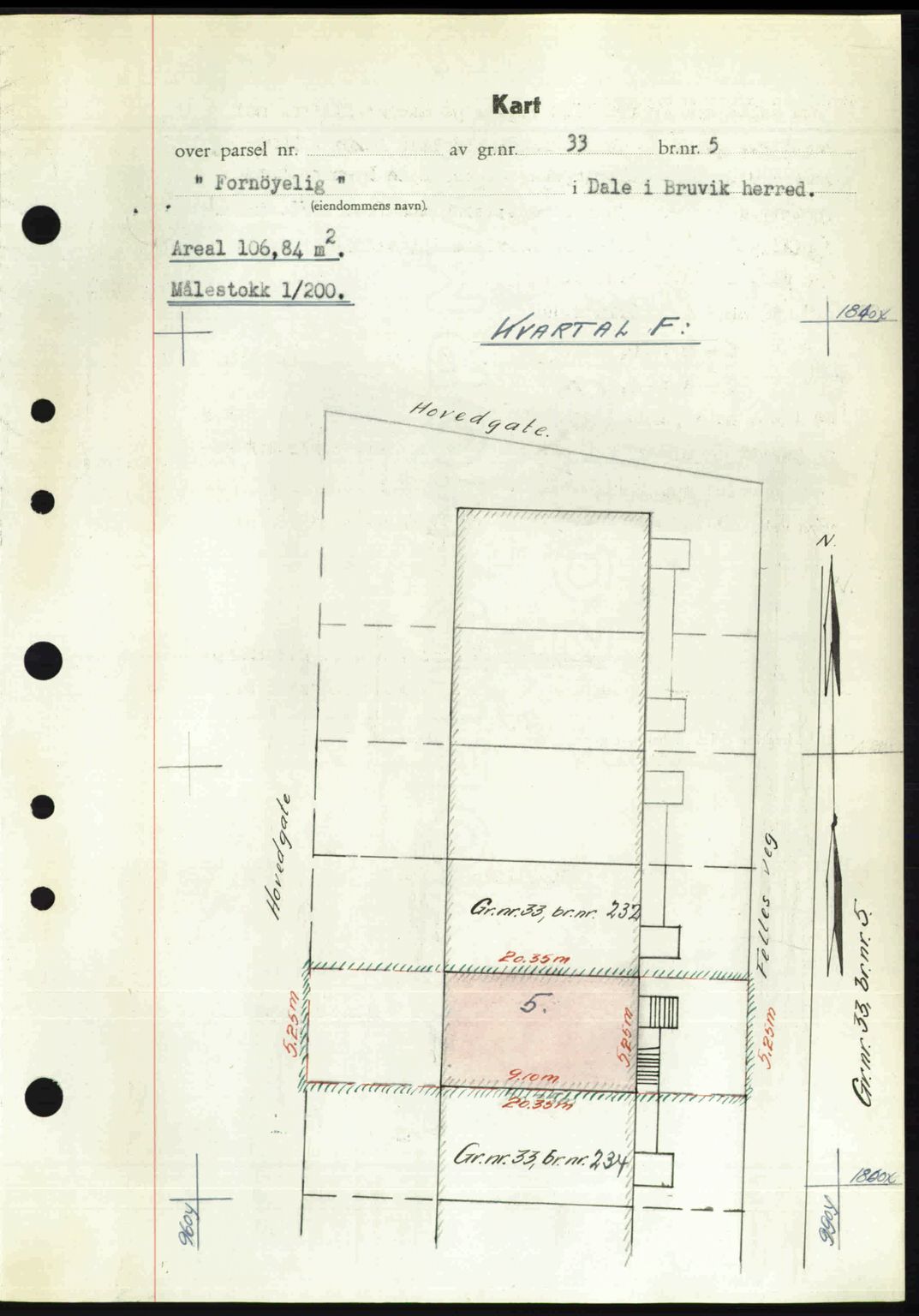 Nordhordland sorenskrivar, AV/SAB-A-2901/1/G/Gb/Gbf/L0032: Mortgage book no. A32, 1947-1947, Diary no: : 2484/1947