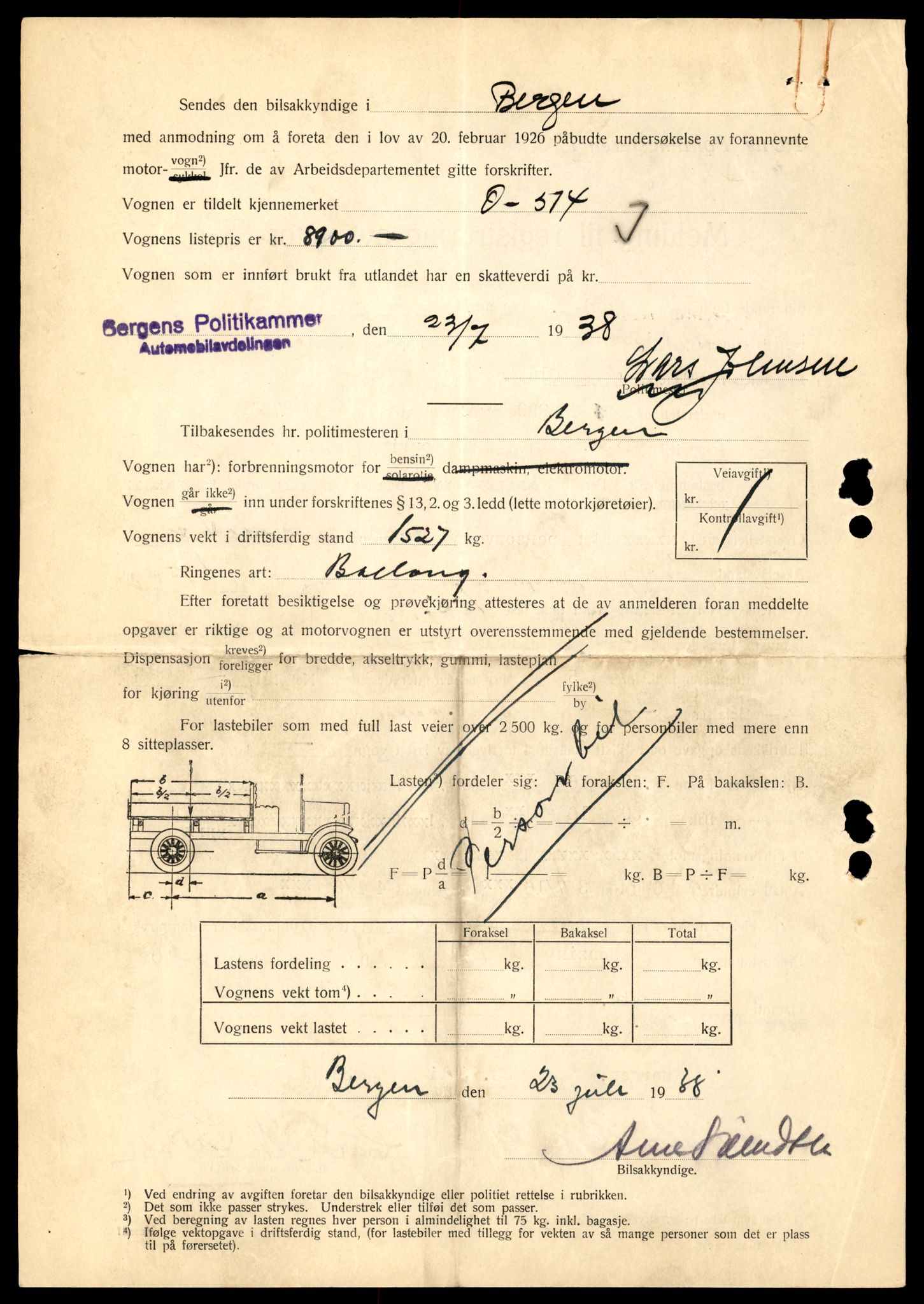 Møre og Romsdal vegkontor - Ålesund trafikkstasjon, AV/SAT-A-4099/F/Fe/L0022: Registreringskort for kjøretøy T 10584 - T 10694, 1927-1998, p. 2146